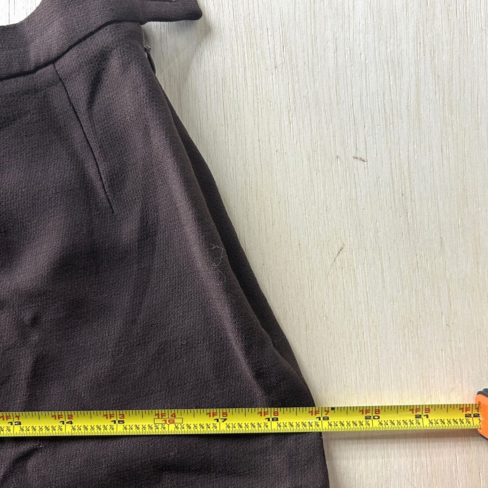 Vintage VINTAGE Regina Rubens Dress Pants Womens 38 Brown Crepe Side Zip Made In France Size 26" / US 2 / IT 38 - 7 Thumbnail