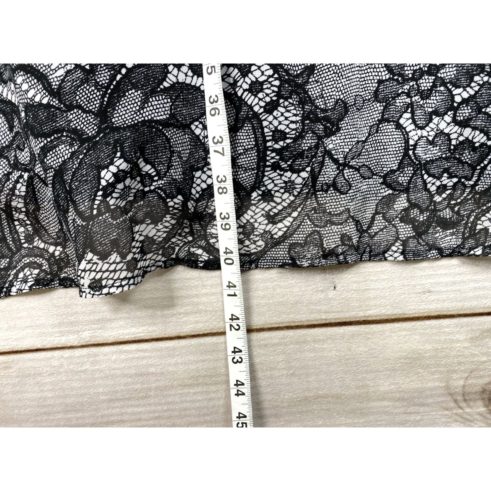 Vintage Robbie Bee Dress Womens 24W Black Floral Keyhole Lined Slit Sleeve Flowy Boho Dress Size 4XL / US 24-26 - 4 Thumbnail