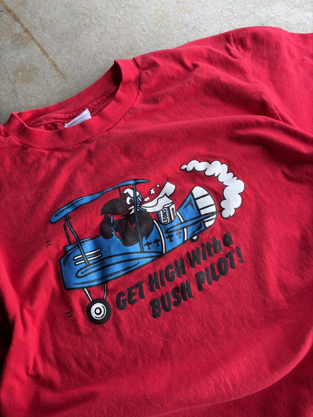 Vintage Crazy 90s Get High With A Bush Pilot Boxy Shirt Size US L / EU 52-54 / 3 - 3 Thumbnail