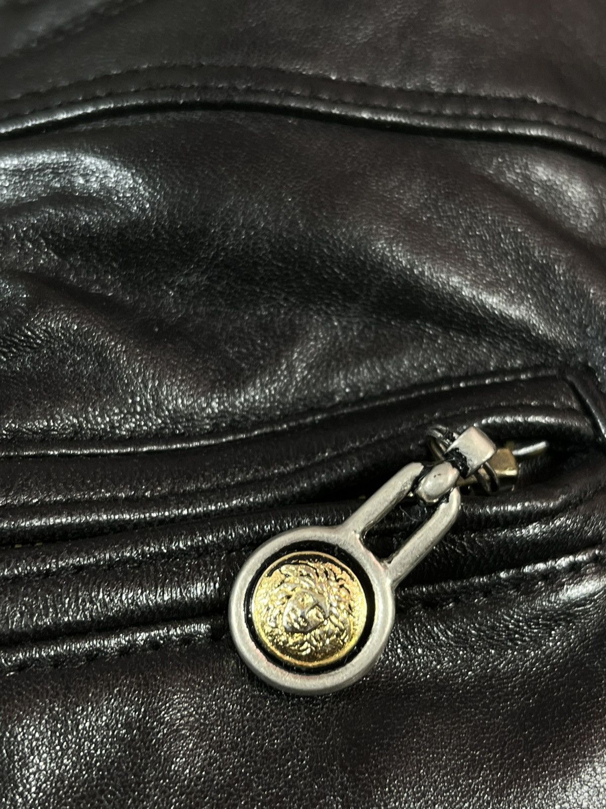 Versace GIANNI VERSACE 1992s LEATHER JACKET VERY RARE Size US XL / EU 56 / 4 - 13 Thumbnail