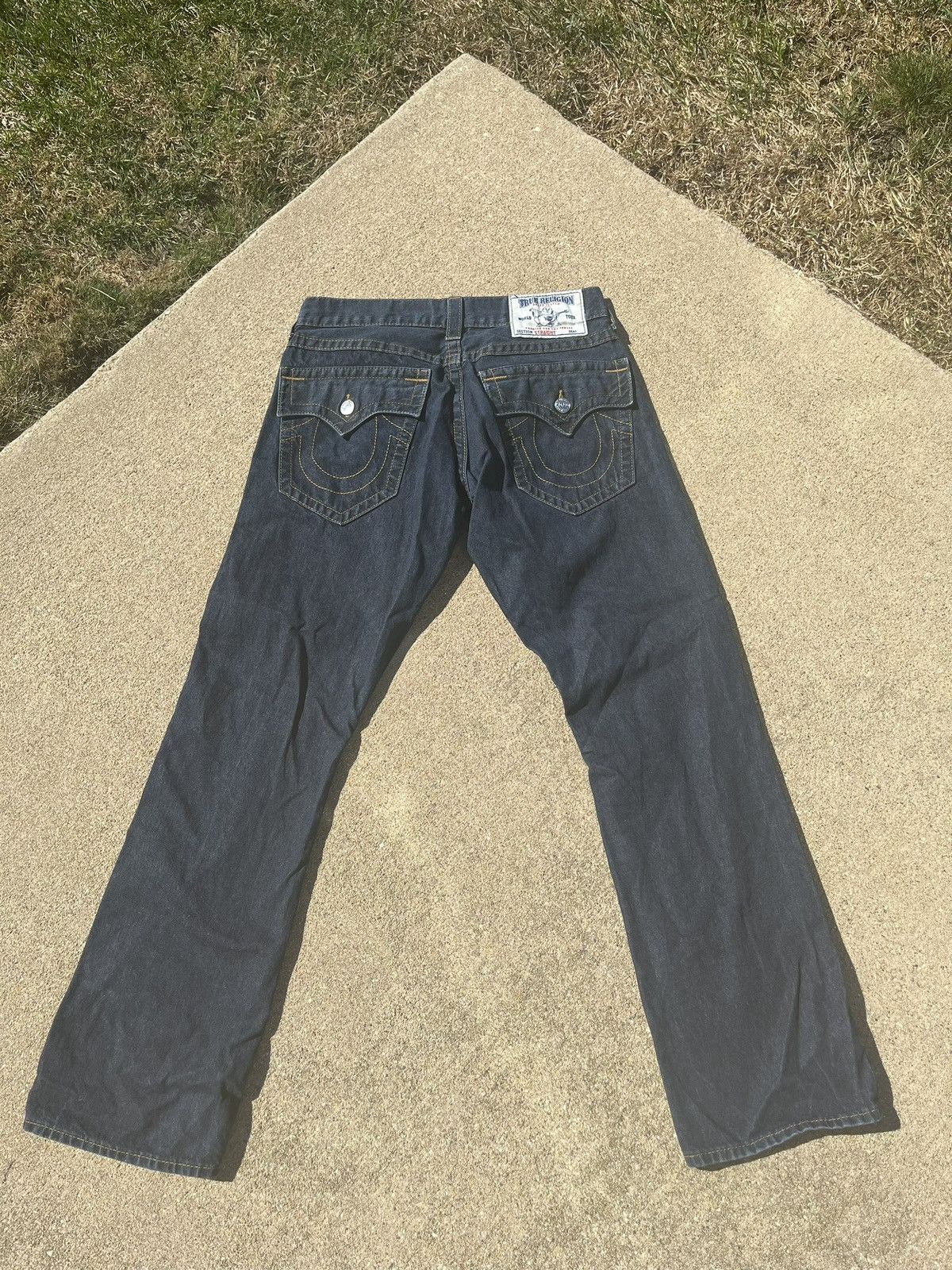 True Religion True Religion Straight Flap Red/Orange Stitching Size US 31 - 4 Thumbnail