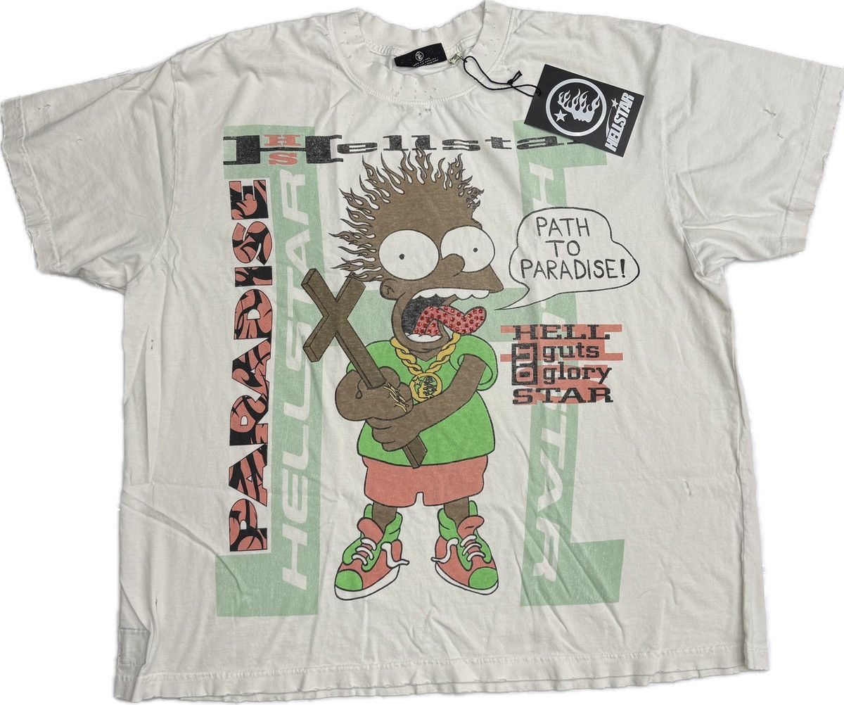HELLSTAR Hellstar Cartoon Cross T-shirt Size US XXL / EU 58 / 5 - 1 Thumbnail