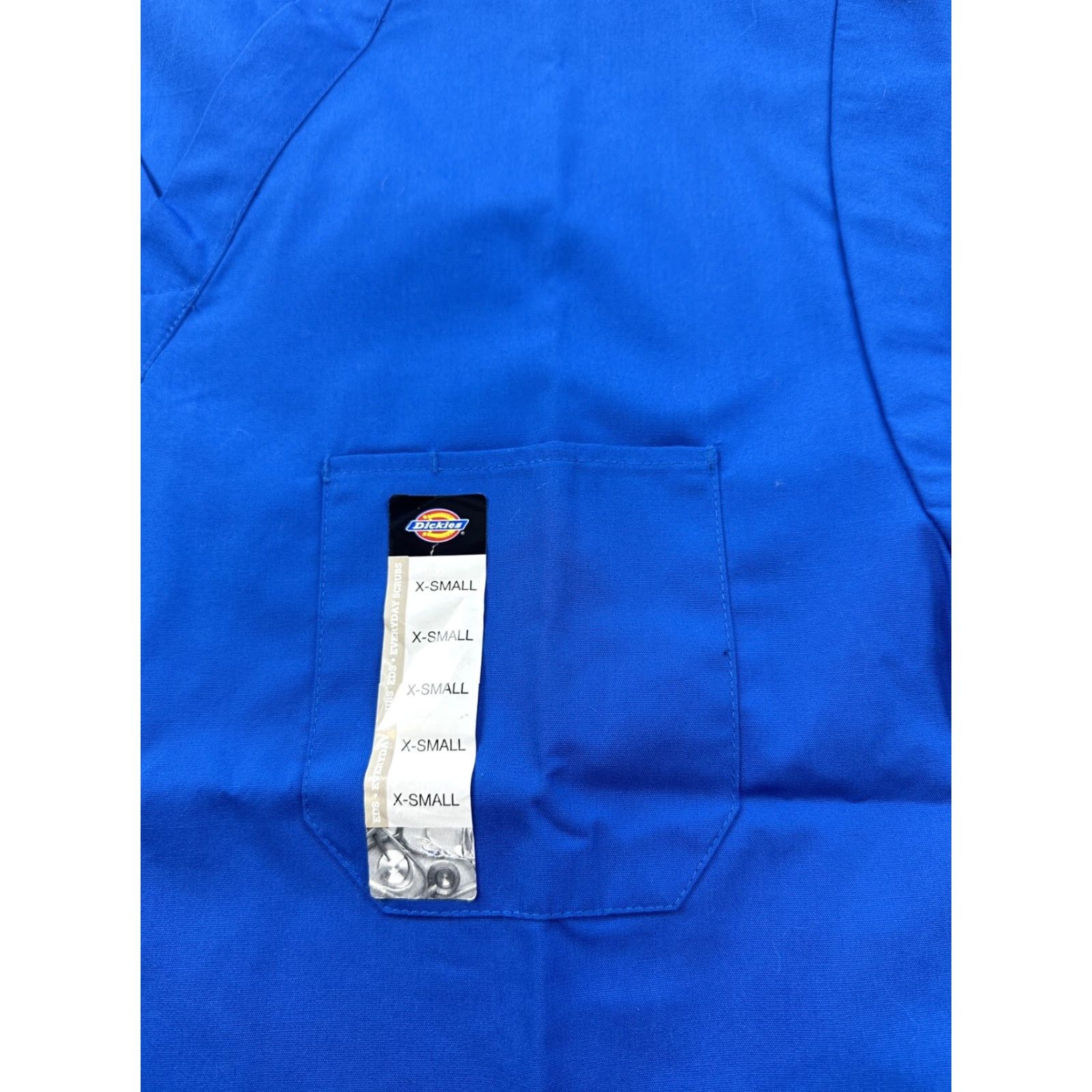 Dickies Dickies Scrub Top Adult XS Blue Patch Pocket Unisex Short Sleeve Size US XS / EU 42 / 0 - 3 Thumbnail
