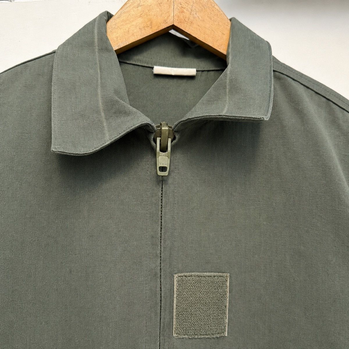 Vintage French Army Military Zip Jacket - Fabrique en France Size US M / EU 48-50 / 2 - 2 Thumbnail