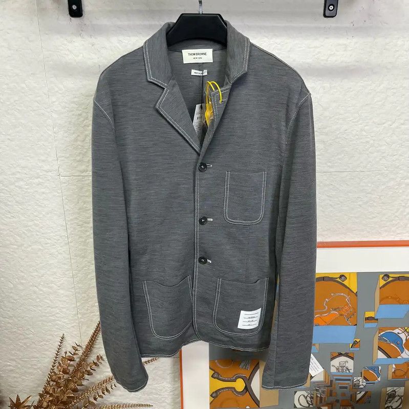 Thom Browne Thom Browne Gray Men's Jacket 0089 Size US S / EU 44-46 / 1 - 1 Thumbnail