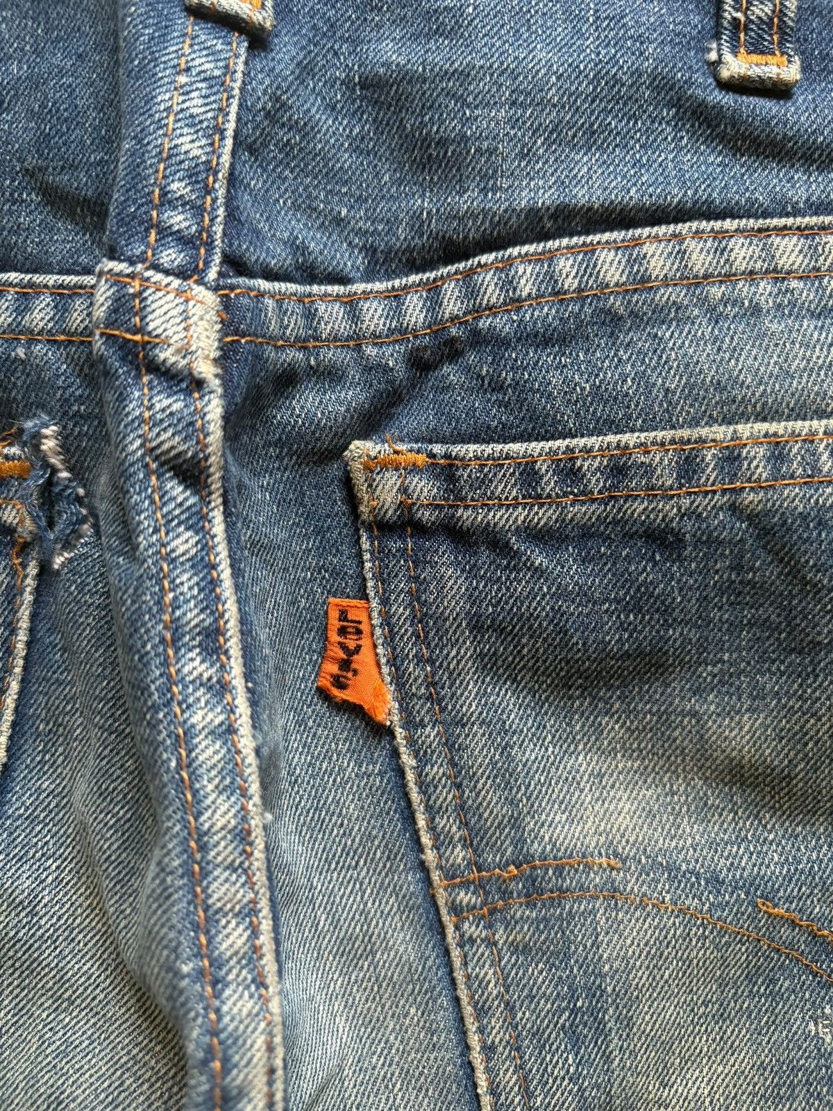 Levi's Vintage 80s Levis Orange Tab Flare Jeans Button #16 Size US 31 - 9 Thumbnail