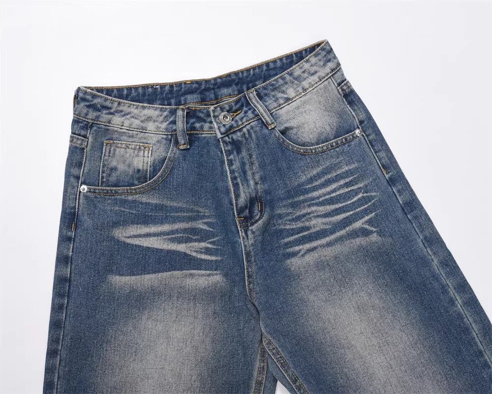 Japanese Brand × Jean Men's Street Vintage Contrast Washed Straight Jeans Size US 32 / EU 48 - 3 Thumbnail