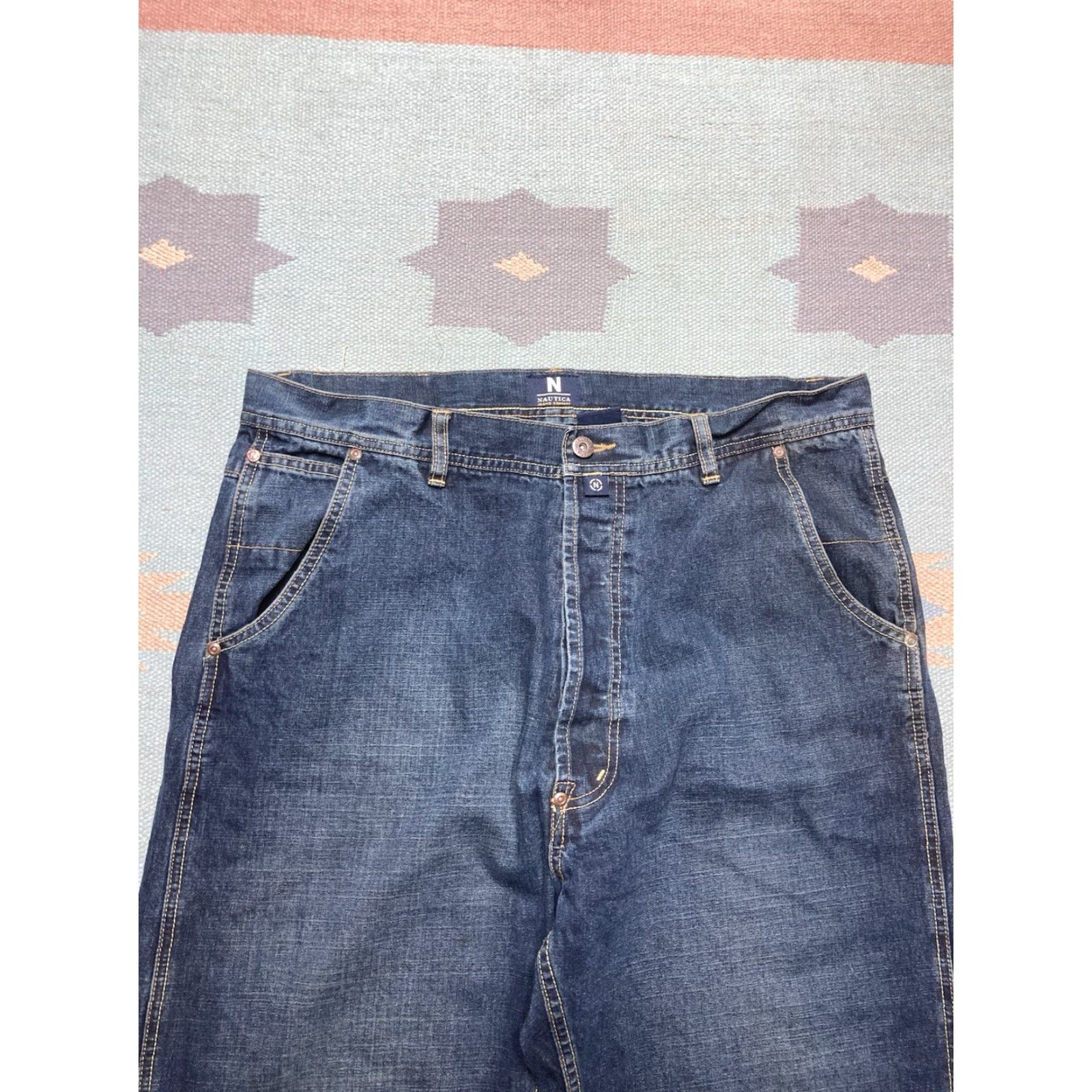 Nautica Vintage Y2K Nautica Wide Leg Dark Wash Jeans 38 Regular Blue User: Vintage Y2K Nautica Wide Leg Dark Wash Jeans Size 38 Regular Blue Size US 38 / EU 54 - 5 Thumbnail