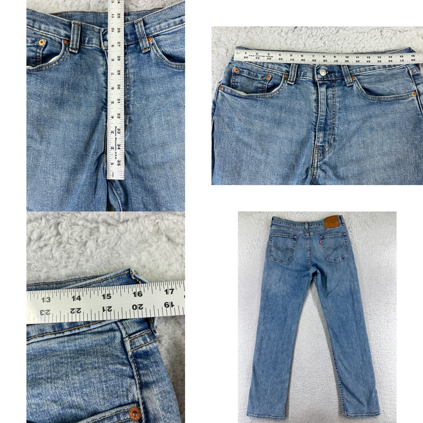Levi's Levi's 514 Jeans Denim Blue Cotton Blend 34x32 Regular Adult Men Size US 34 / EU 50 - 9 Thumbnail
