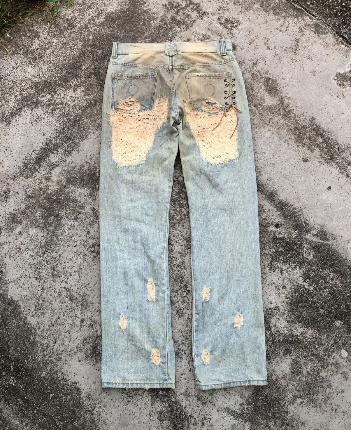 Japanese Brand RUSTY RIPPED DISTRESSED DENIM BY LUST Size US 31 - 8 Thumbnail