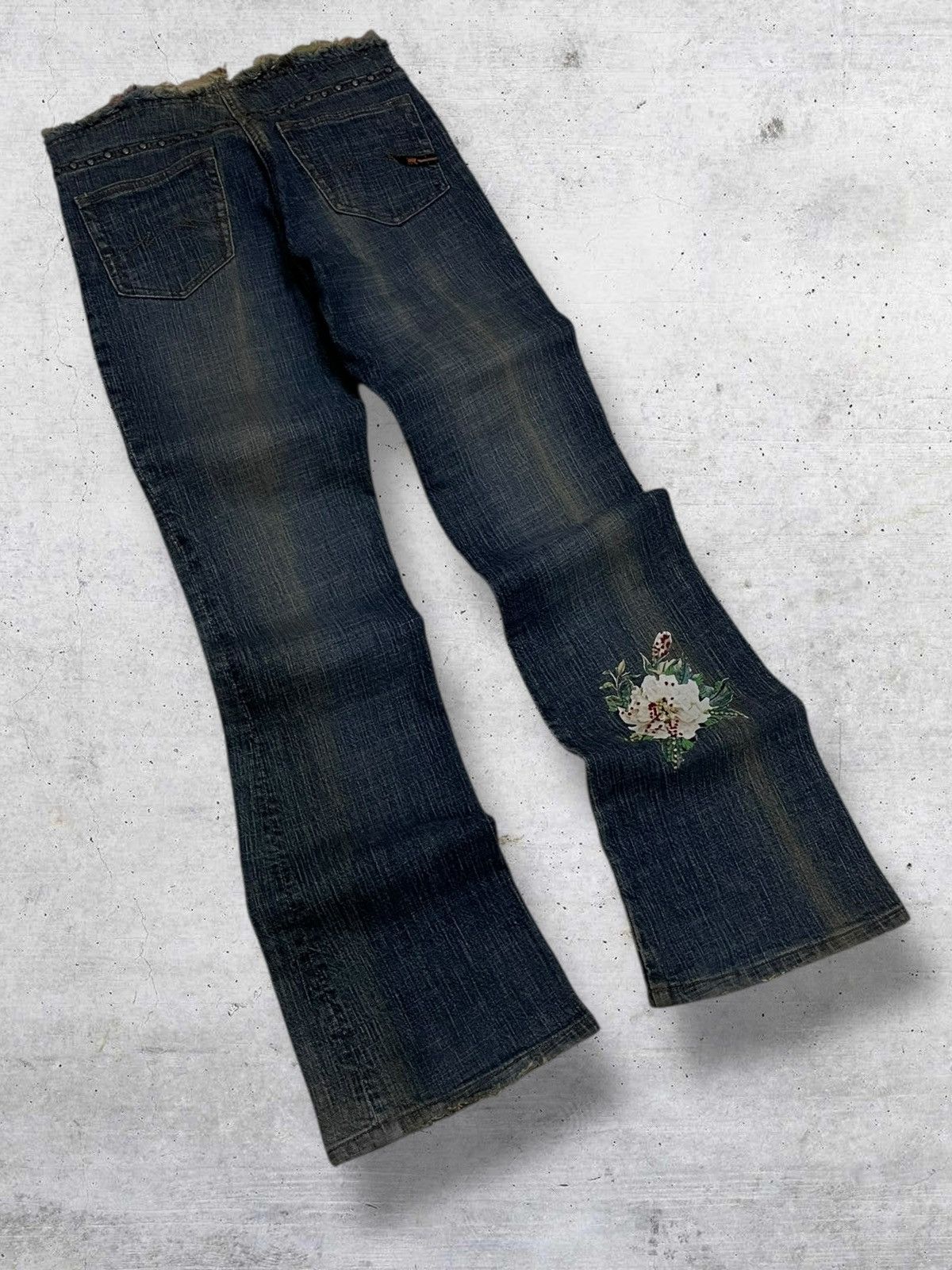 Japanese Brand VINTAGE PARASUCCO ANGEL 1990S ART WOMAN FLARED CUT DENIM Size US 28 / EU 44 - 9 Thumbnail
