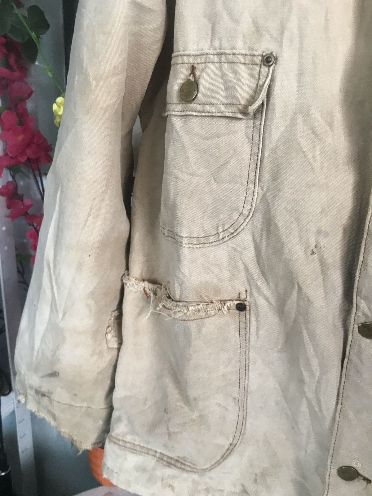 Carhartt × Vintage 80s Carhartt Distress Jacket Nice design Size US L / EU 52-54 / 3 - 9 Thumbnail