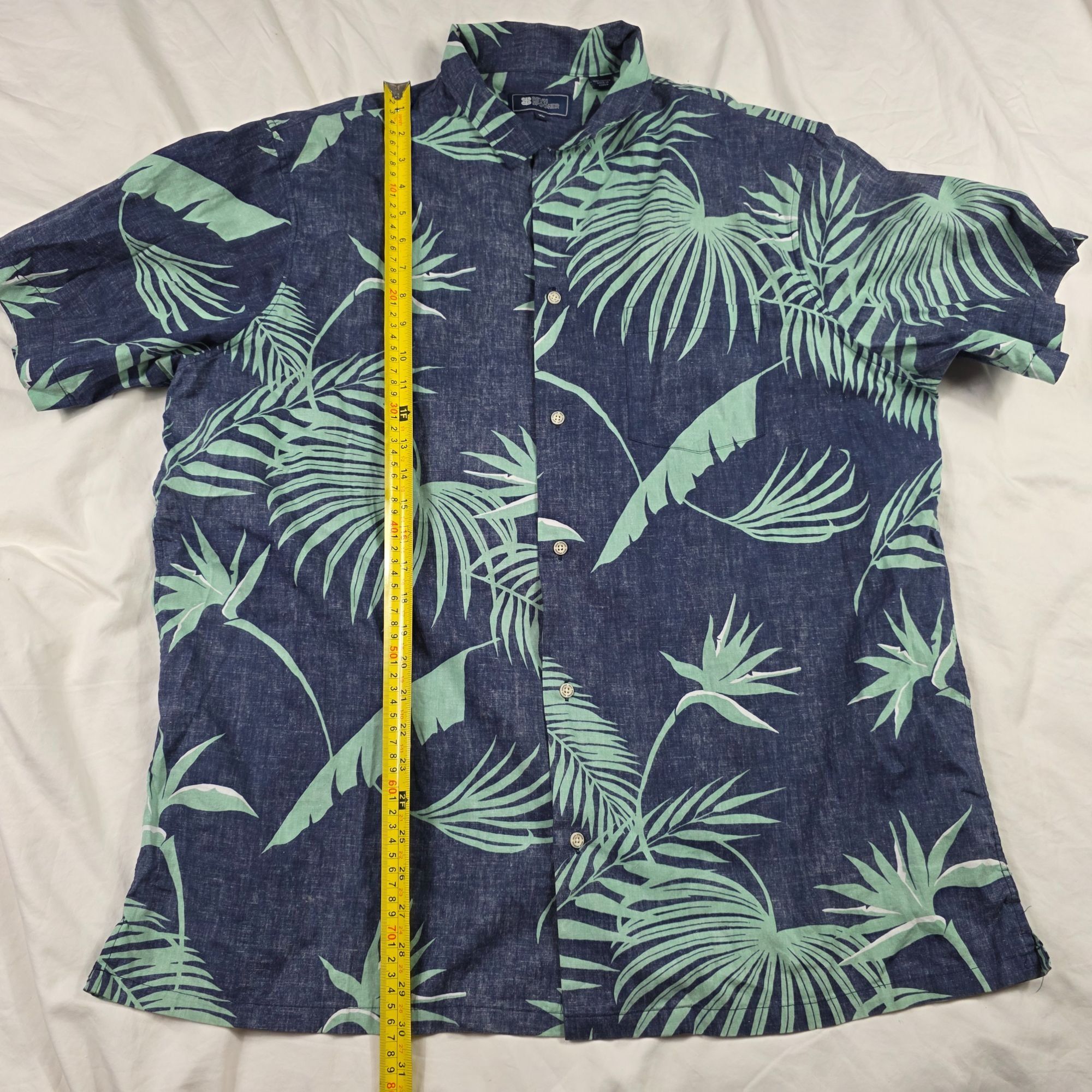 Reyn Spooner Reyn Spooner Mens Size XL Blue Green Tropical Print Short Sl Size US XL / EU 56 / 4 - 8 Thumbnail