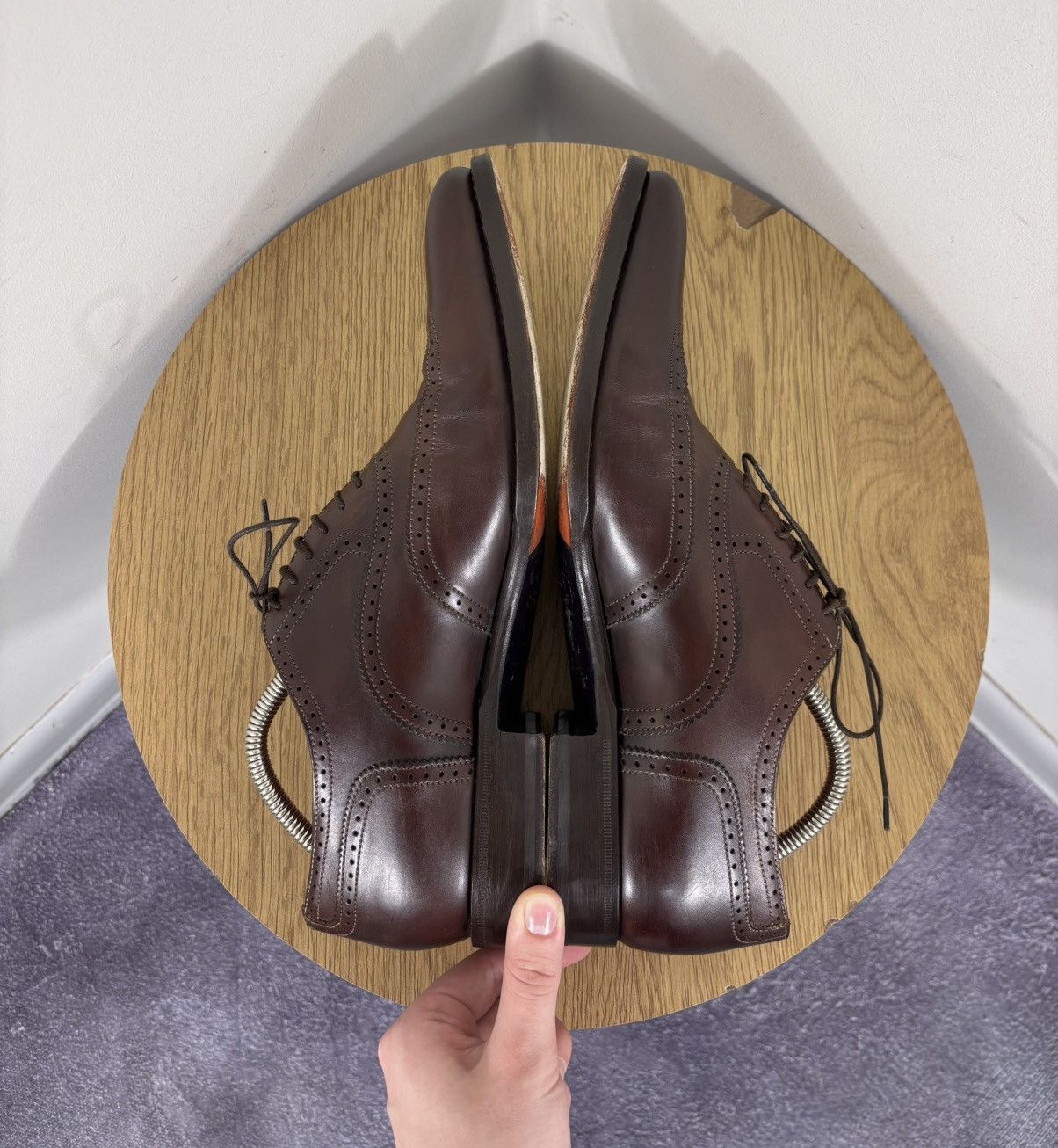Santoni Santoni Men’s Burgundy Brown Leather Oxford Dress Shoes Size US 9 / EU 42 - 15 Thumbnail