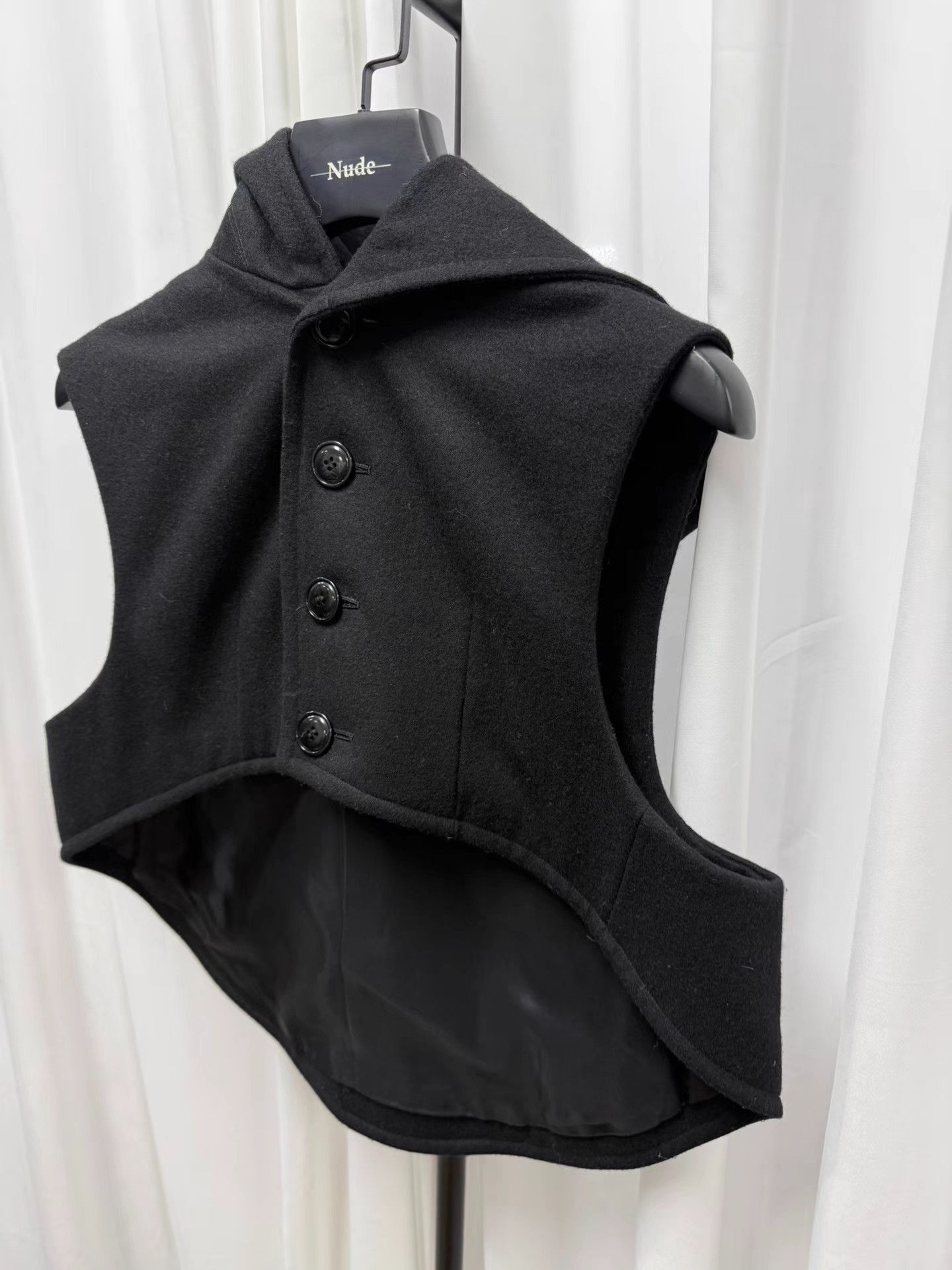 Yohji Yamamoto Yohji Yamamoto Main Line Wool Zip Asymmetric Vest K20 Size XS / US 0-2 / IT 36-38 - 2 Thumbnail