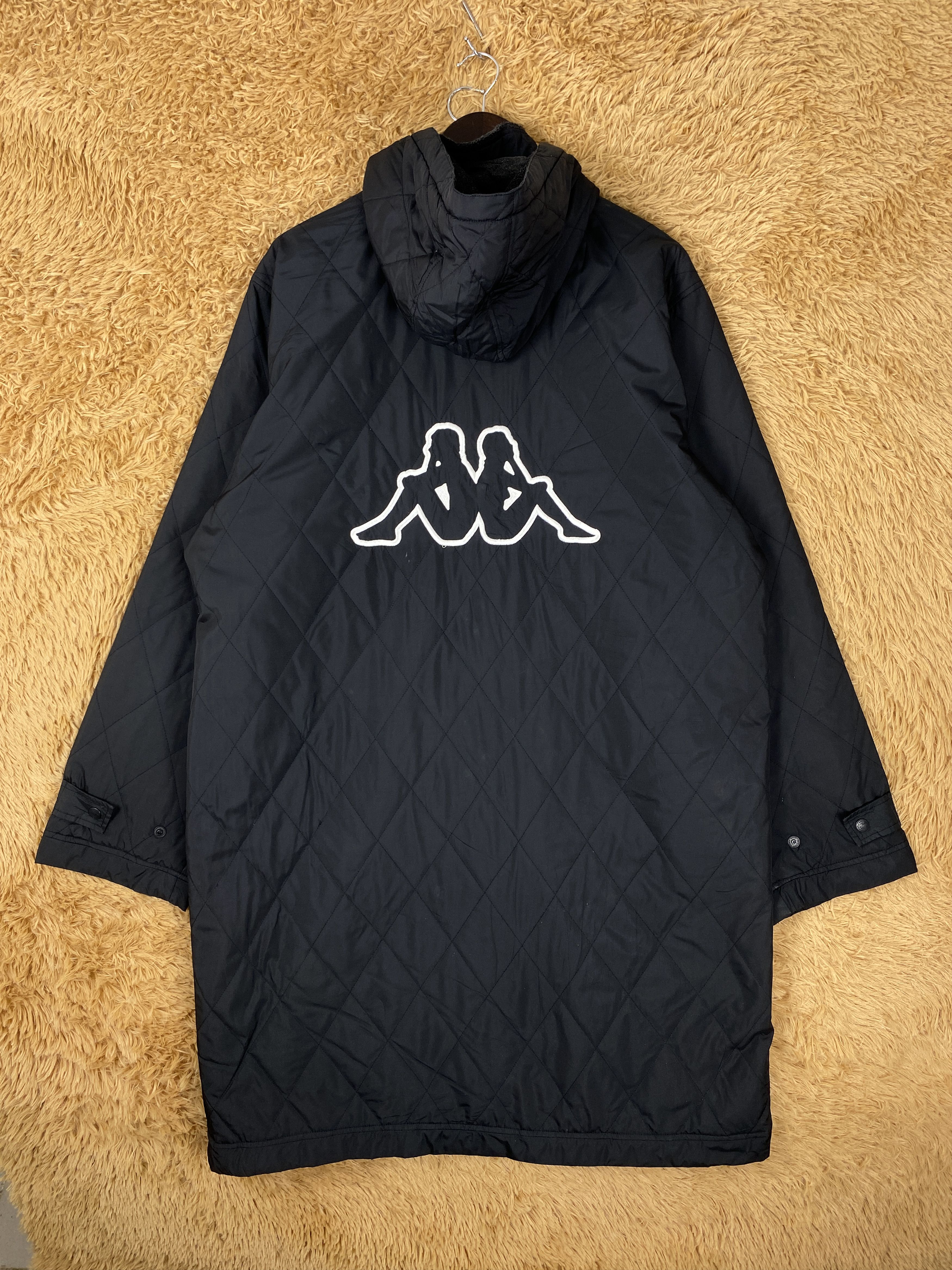 Kappa Vintage Kappa Big Logo Hoodie Quilted Long Jacket J2134 Size US L / EU 52-54 / 3 - 1 Thumbnail