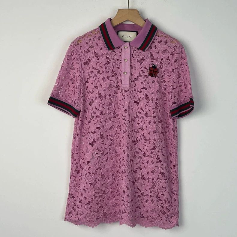 Gucci Gucci Lace embroidered short sleeves 2503-Nextarrow Size US M / EU 48-50 / 2 - 1 Thumbnail