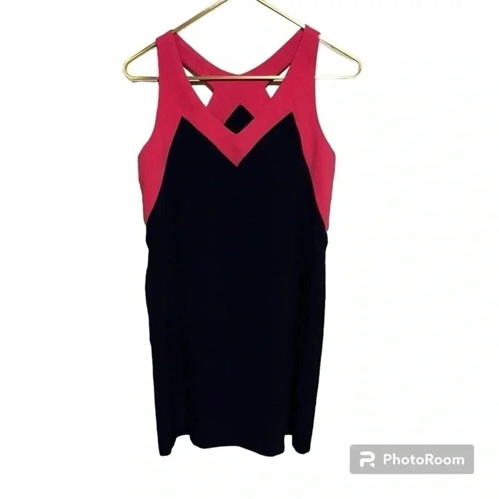 Other Felicity & Coco Dress Navy Blue Pink Sheath Dress Crepe Size M / US 6-8 / IT 42-44 - 1 Thumbnail