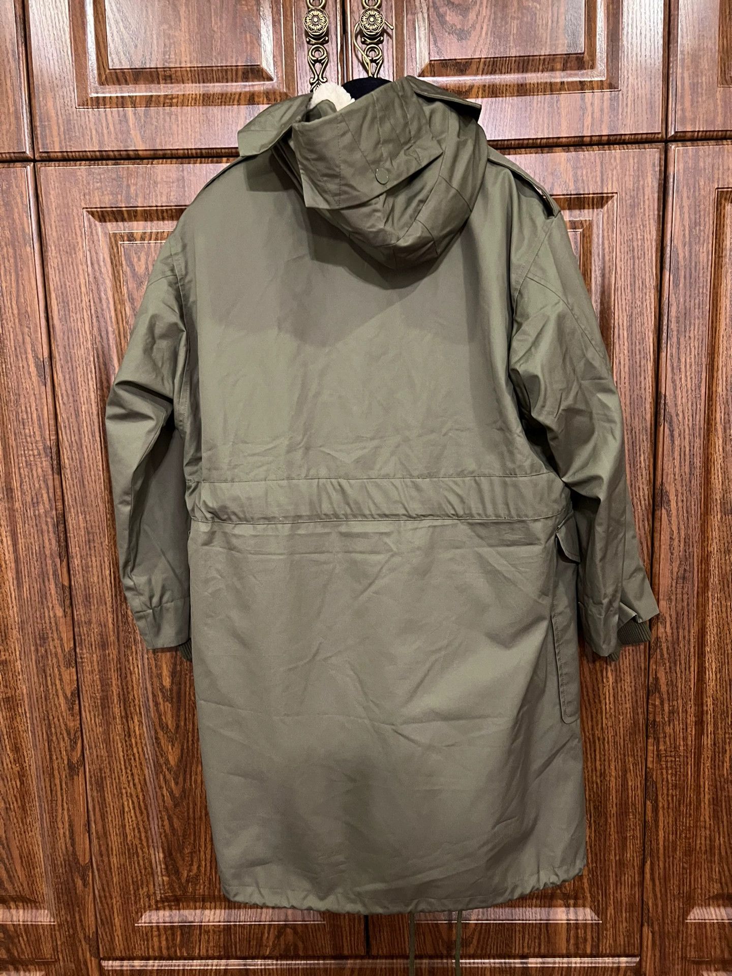 Sandro Sandro Cotton Wool Removable Fur Parka Green 36/38 Size XS / US 0-2 / IT 36-38 - 2 Thumbnail