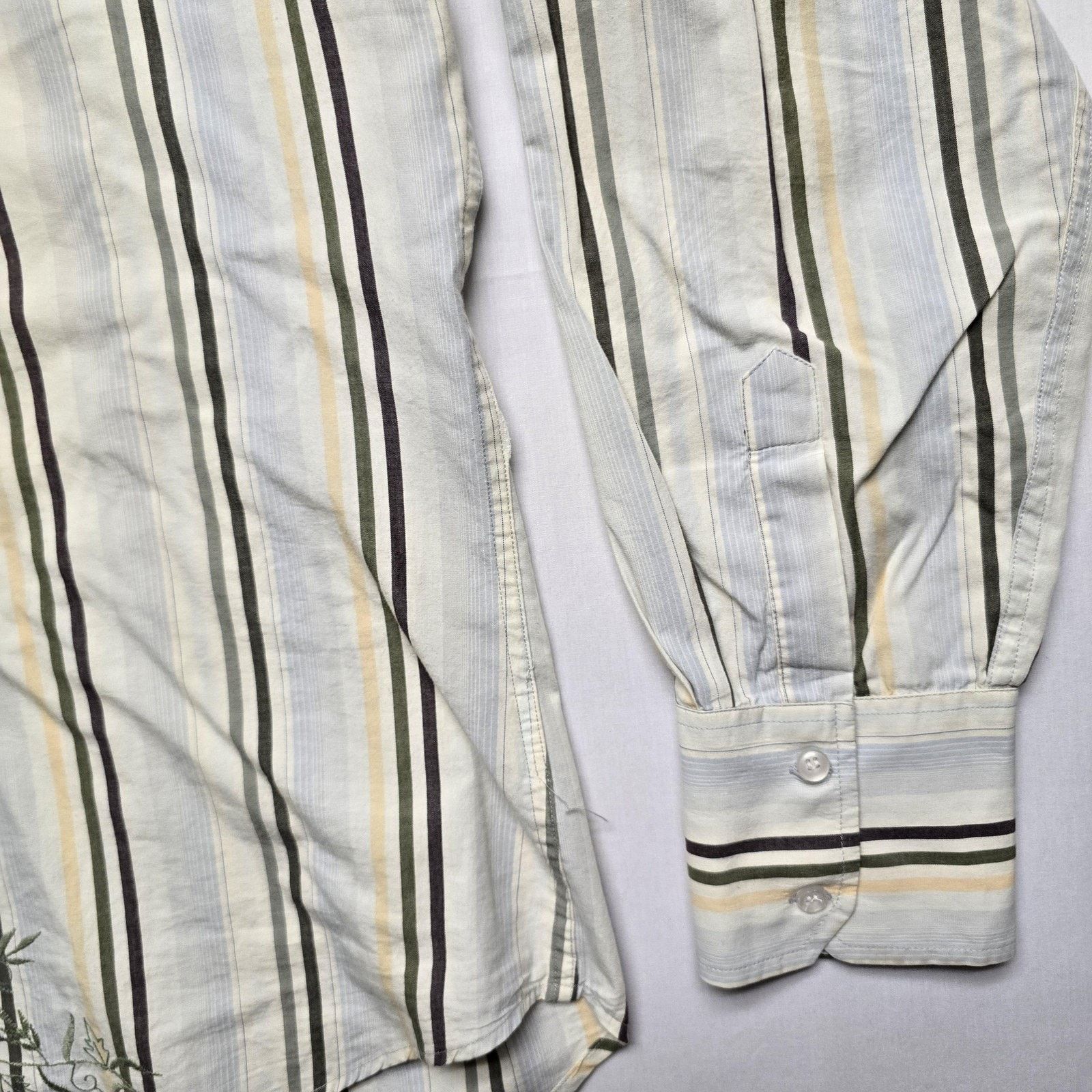 7Diamonds 7 Diamonds Shirt L Striped Embroidered Long Sleeve Button Up Size US L / EU 52-54 / 3 - 4 Thumbnail