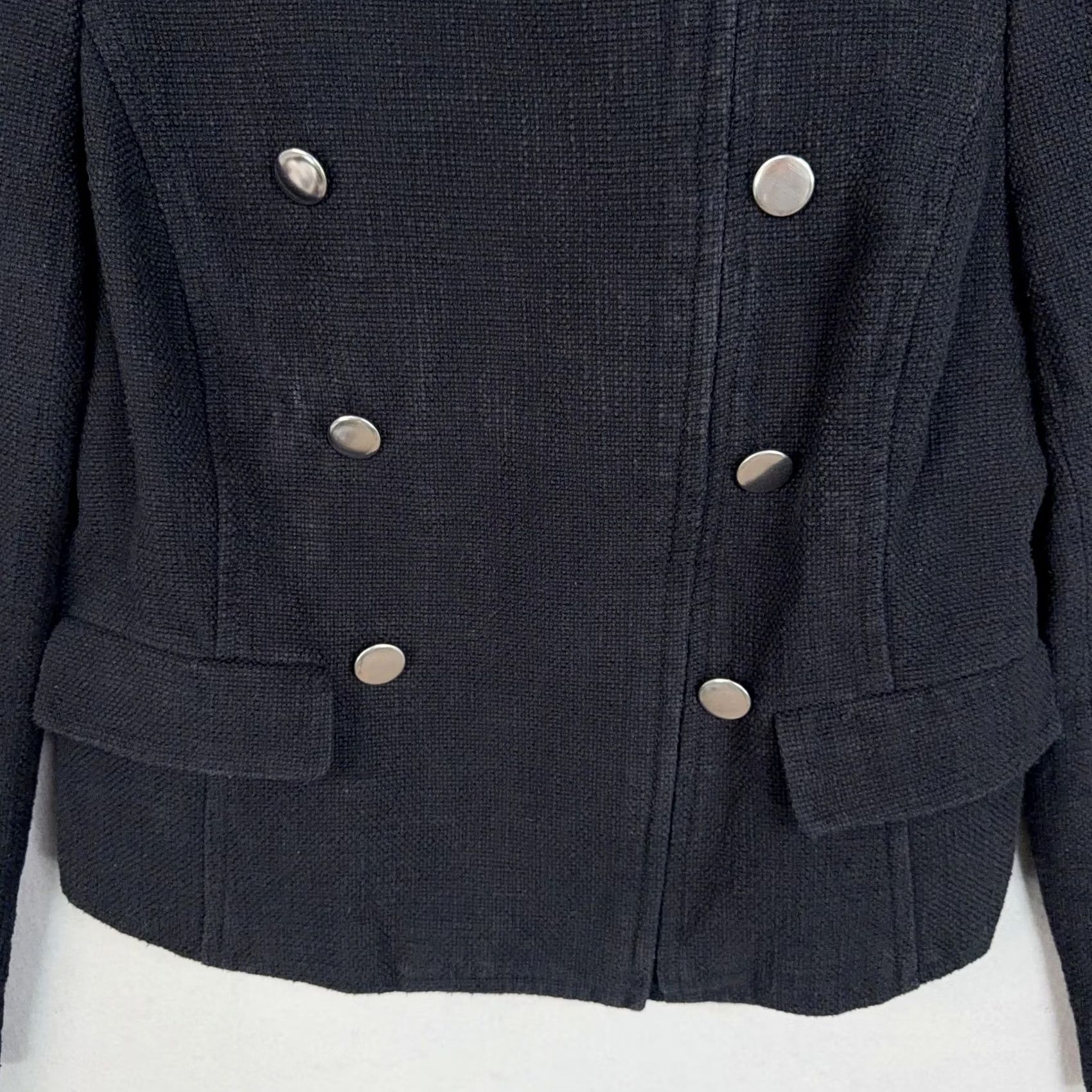 Talbots Talbots Blazer Womens 14 Black Eight Button Military Short Jacket Career Size XL / US 12-14 / IT 48-50 - 3 Thumbnail