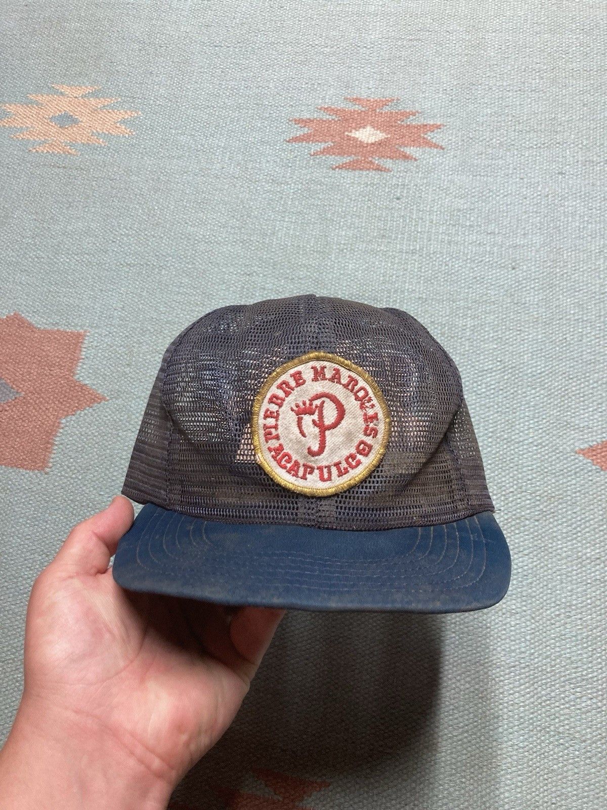 Vintage Trucker hat full mesh Pierre Marques Acapulco Mexico distres Size ONE SIZE - 2 Thumbnail