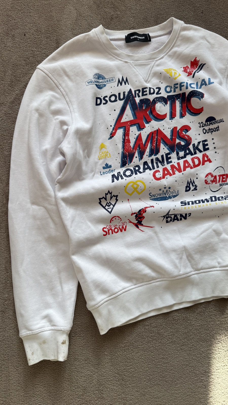 Dsquared2 Printed Big Logo Sweatshirt ysl diesel armani dirty Size US L / EU 52-54 / 3 - 3 Thumbnail