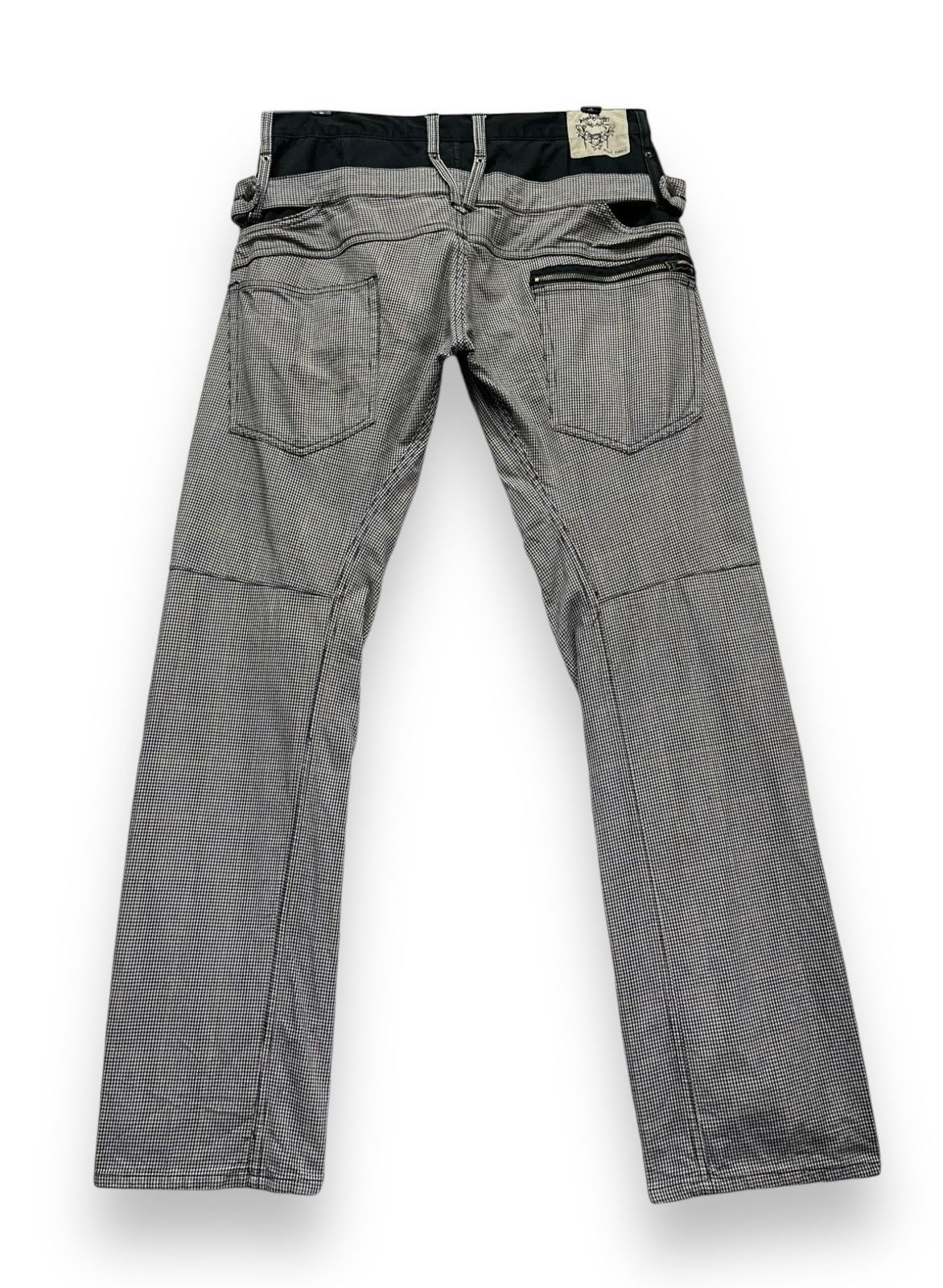 Roots 🔥ROOTTHREE Punk 2 Tone Double Waist Houndstooth Check Pants Size US 32 / EU 48 - 5 Thumbnail