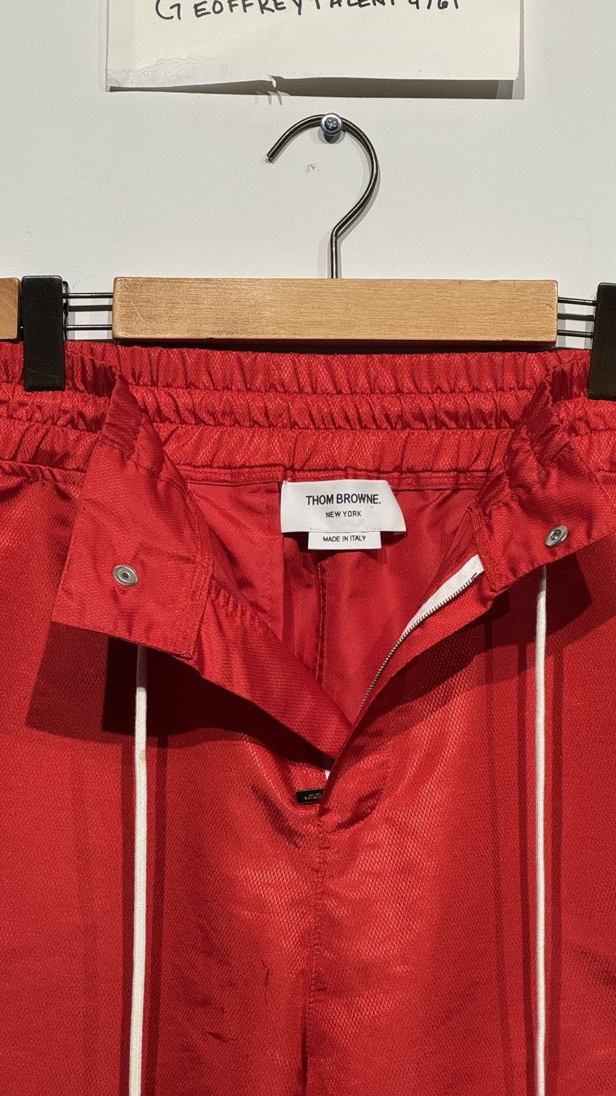 Thom Browne Thom Browne Red Ripstop 4-Bar Track Pants - Size 3 Size US 34 / EU 50 - 4 Thumbnail