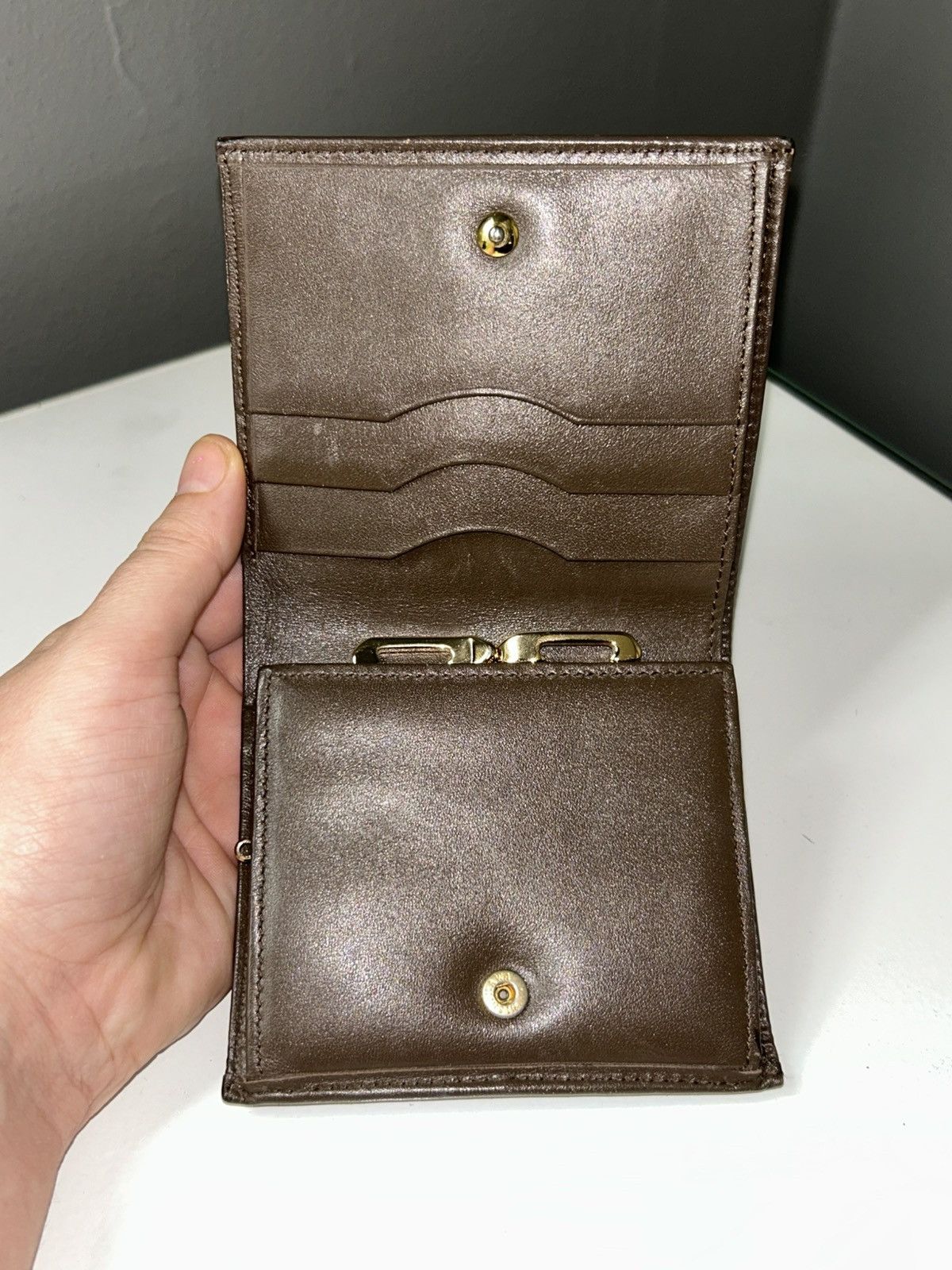 Burberry Vintage Burberry Nova Check Kiss Lock Compact Wallet Size ONE SIZE - 3 Thumbnail
