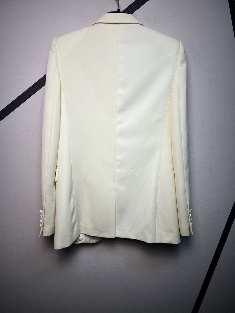 Yves Saint Laurent Saint laurent Fall/Winter 20 Satin Sword Collar White Beige Size XS / US 0-2 / IT 36-38 - 2 Thumbnail