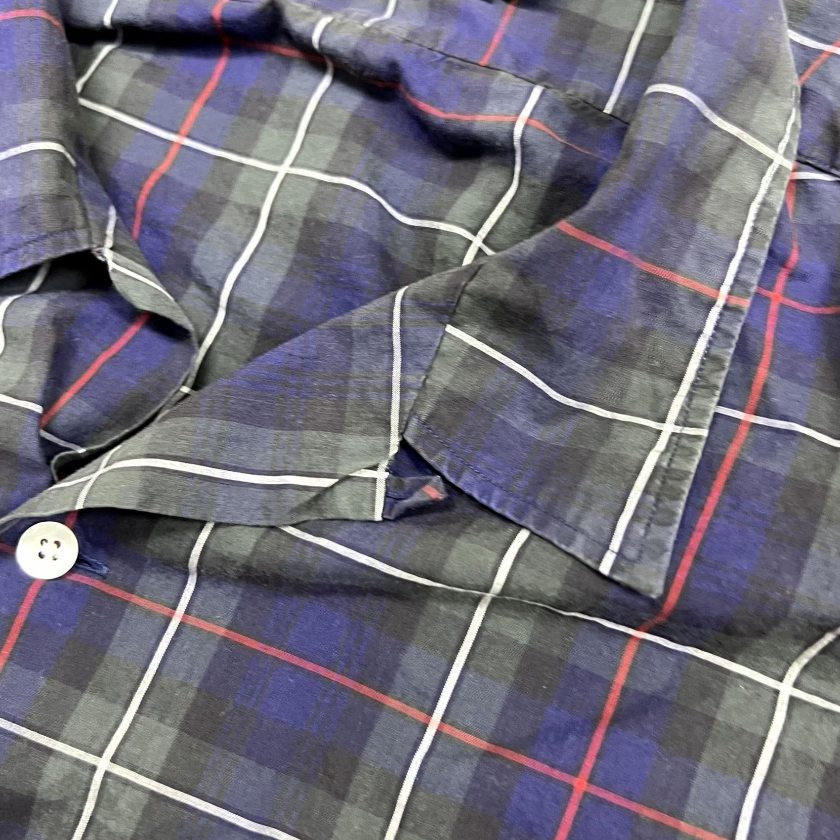Polo Ralph Lauren Polo Ralph Lauren Shirt Mens 2XL Blue Plaid Short Sleeve Button Camp Loop Neck Size US XXL / EU 58 / 5 - 6 Thumbnail
