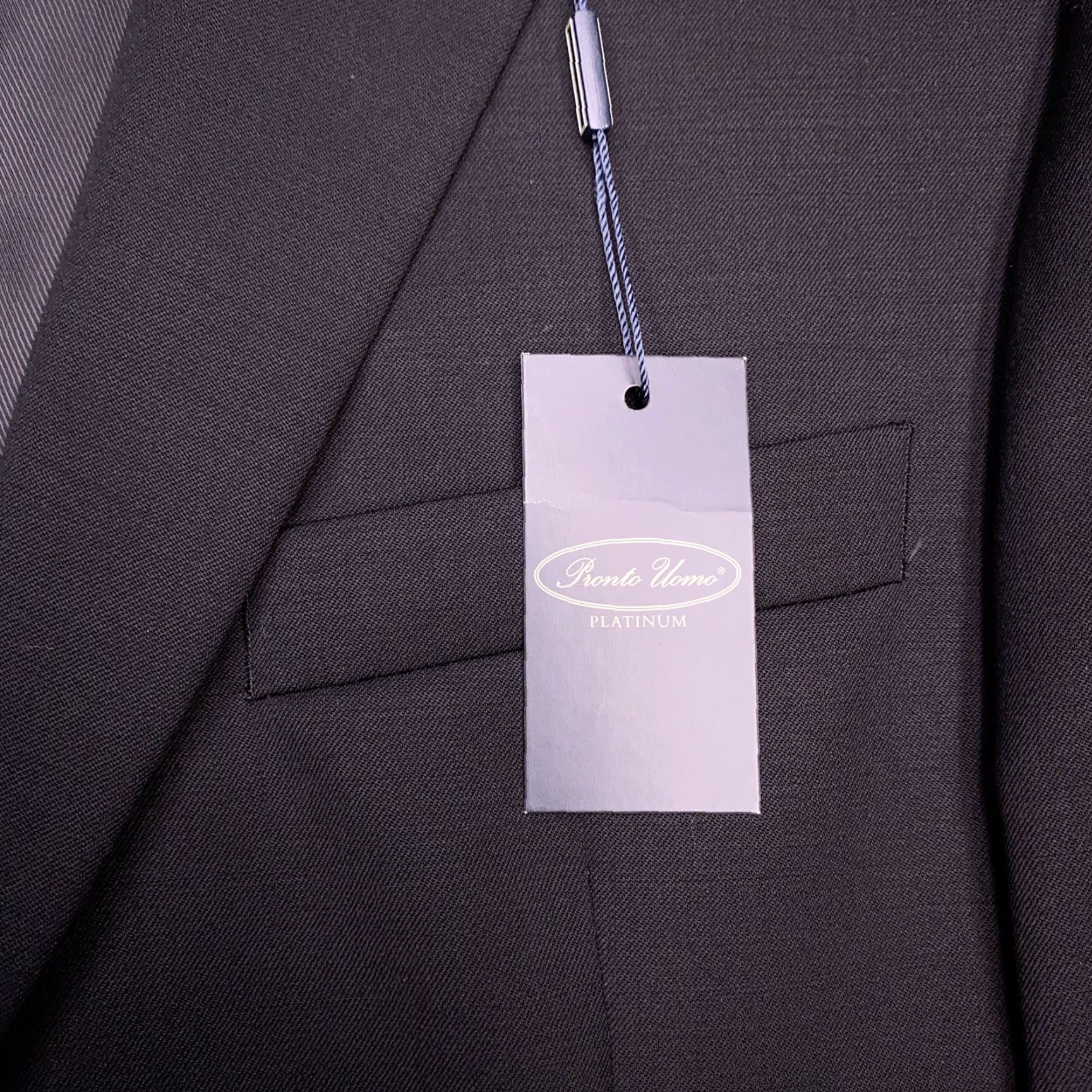 Pronto Uomo Pronto Uomo 3 Piece Suit Jacket Pants Vest Black Wool 38R 30 New Vintage No Size 38R - 5 Thumbnail
