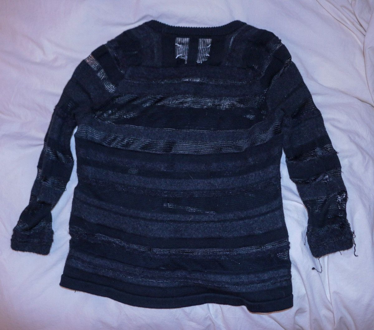 Maison Margiela Maison Margiela Sheer Distressed Knit Sweater Size S / US 4 / IT 40 - 2 Thumbnail