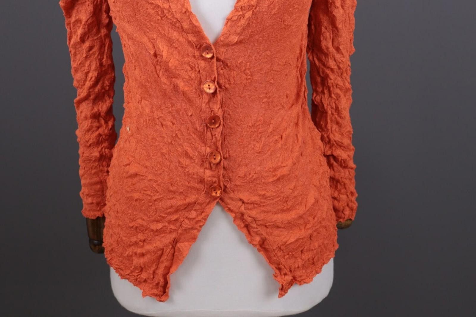 Designer Aventures des Toiles Orange Button Down Shirt Size 38 / S Size M / US 6-8 / IT 42-44 - 3 Thumbnail