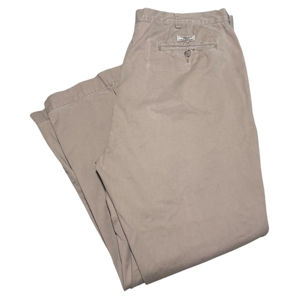 Polo Ralph Lauren × Vintage Polo Ralph Lauren Classic Chino Khaki Pants Men’s 38x30 Size US 38 / EU 54 - 1 Thumbnail