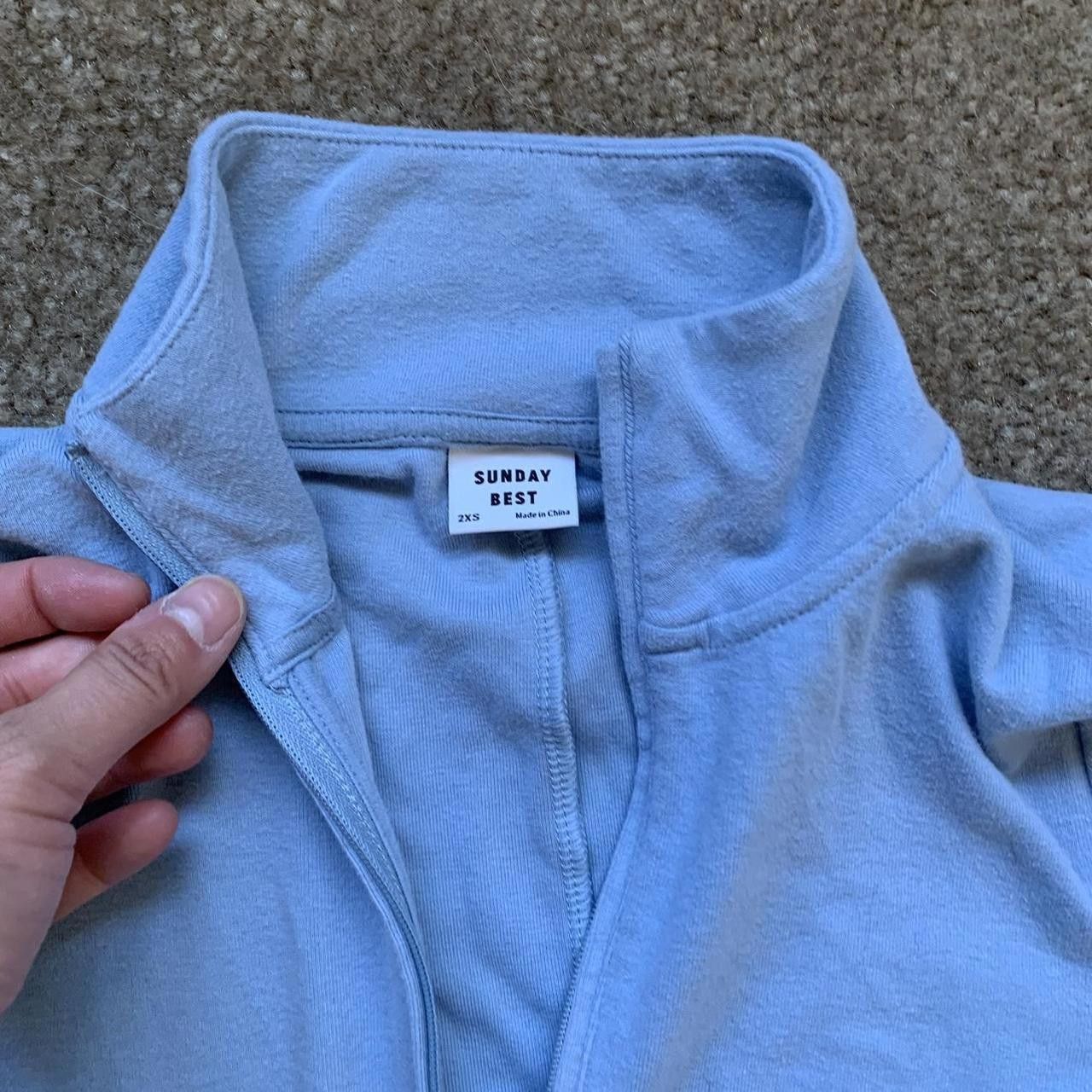 Designer Darling Baby Blue Collared Cotton Size XXS / US 00 / IT 34 - 2 Thumbnail