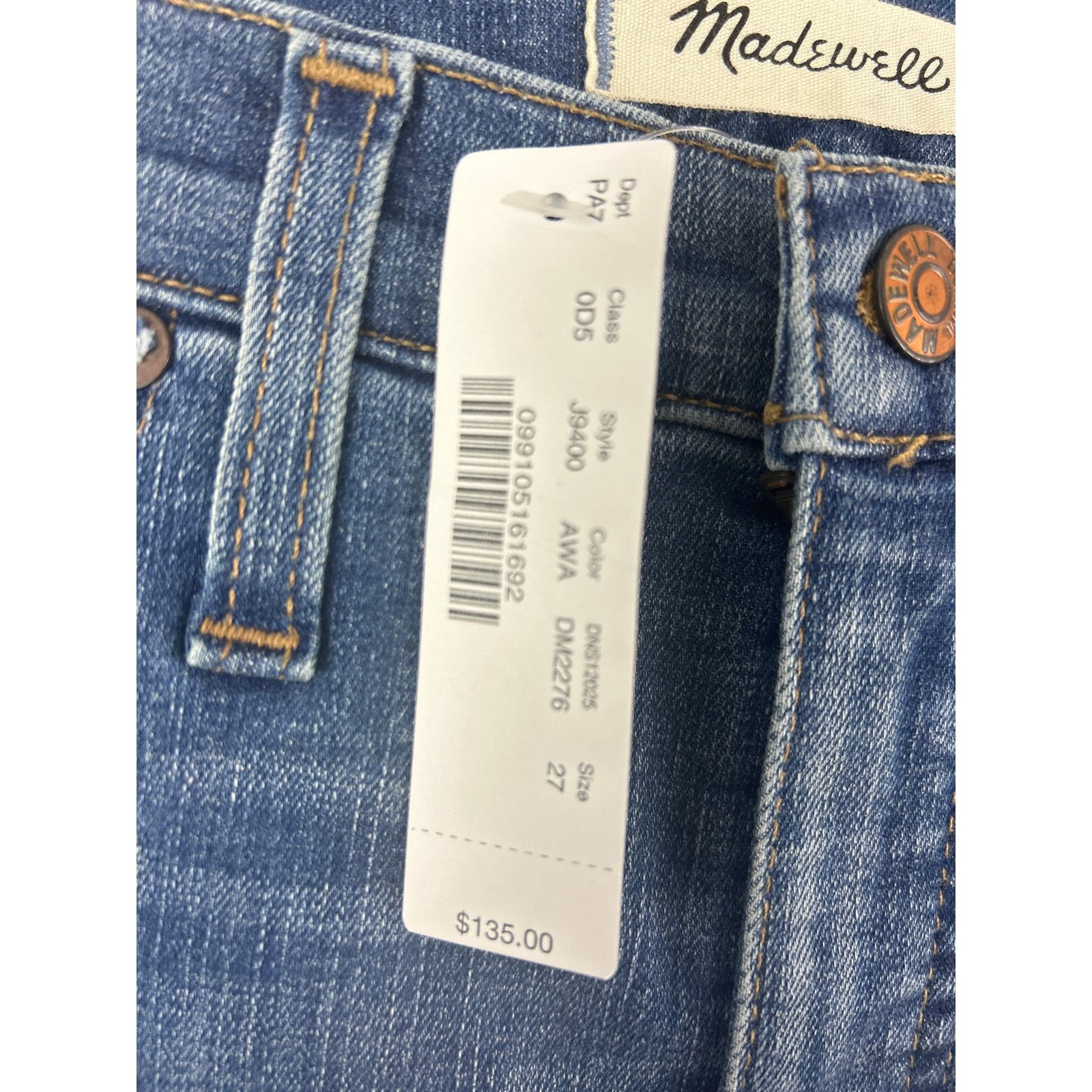 Madewell Madewell womens 27 10" high rise skinny new medium wash Size 27" / US 4 / IT 40 - 4 Thumbnail
