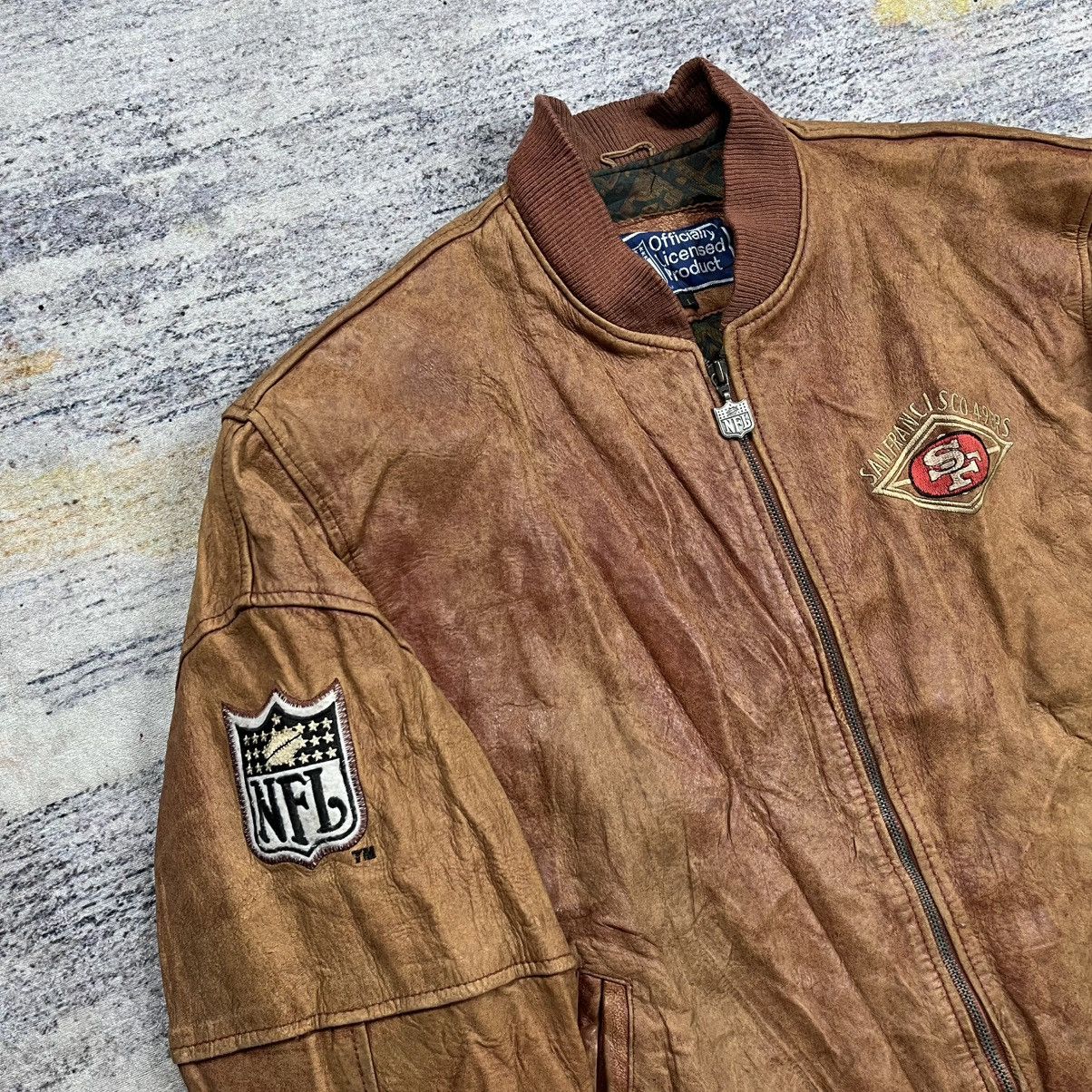NFL Vintage 90s Nfl 49ers bomber leather jacket by campri Size US L / EU 52-54 / 3 - 5 Thumbnail