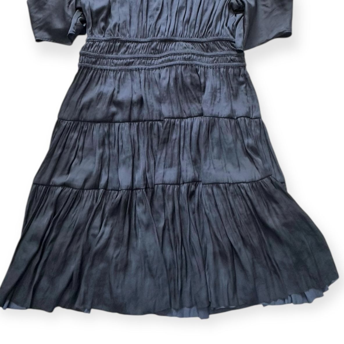 Ulla Johnson Ulla Johnson Azaria Dress Midnight Plissé Satin Mini Size 12 Size XL / US 12-14 / IT 48-50 - 10 Thumbnail