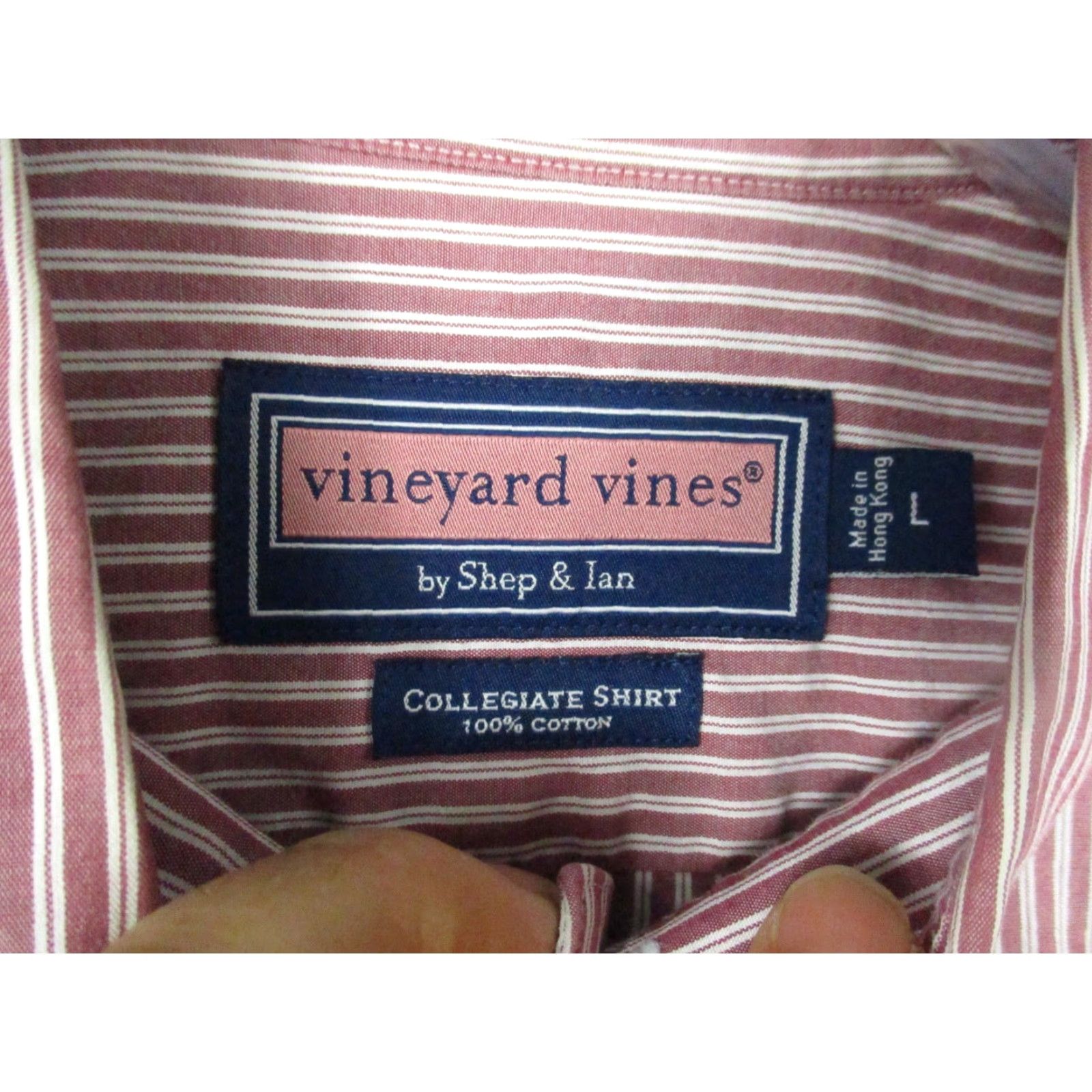 Vineyard Vines VINTAGE Vineyard Vines Shirt Mens Large Red White Stripe Made In Hong Kong Long Sleeve Size US L / EU 52-54 / 3 - 4 Thumbnail