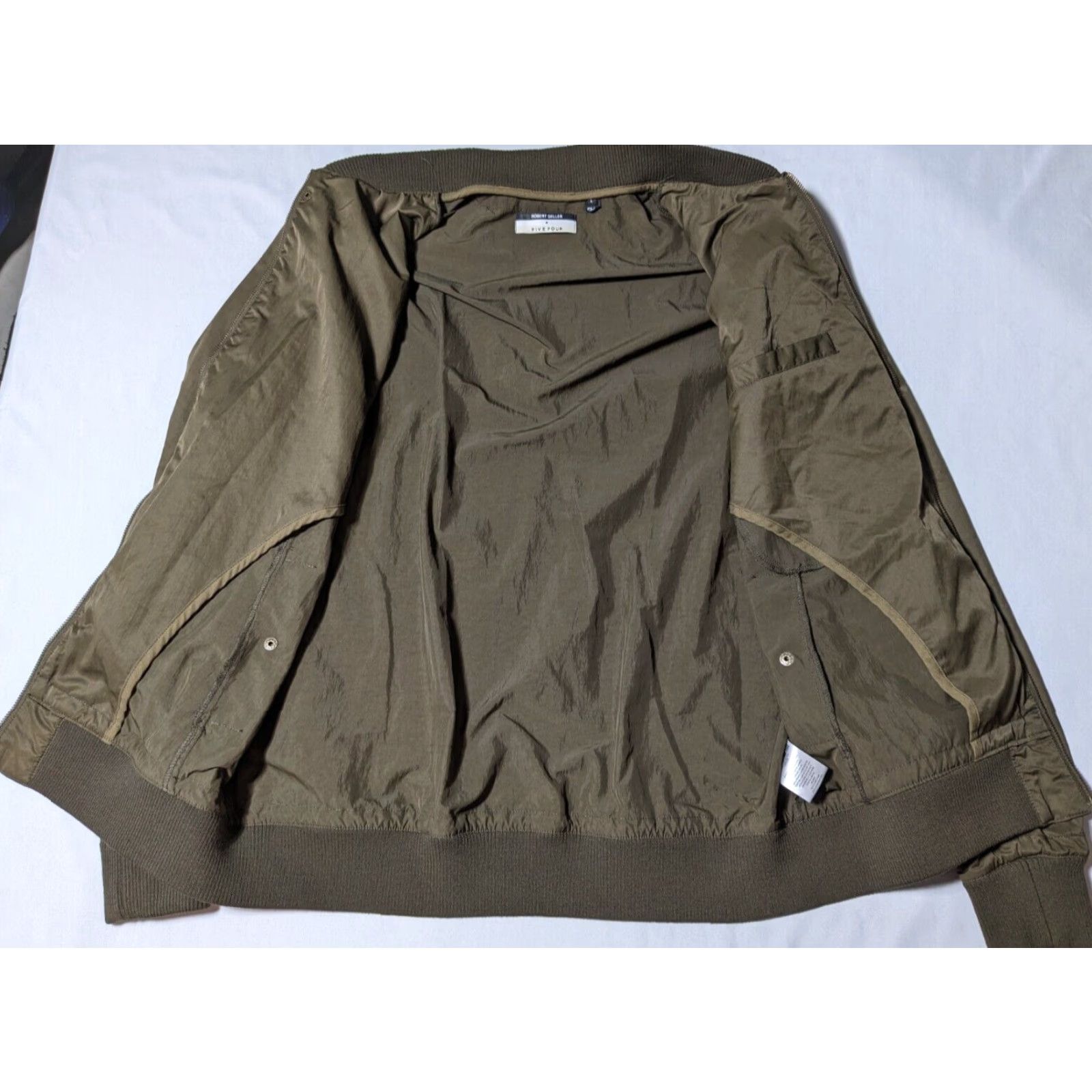 Robert Geller ROBERt GELLER + FIVE FOUR Men Large Brown Nylon Blend Bomber Windbreaker Jacket EUC Size US L / EU 52-54 / 3 - 4 Thumbnail