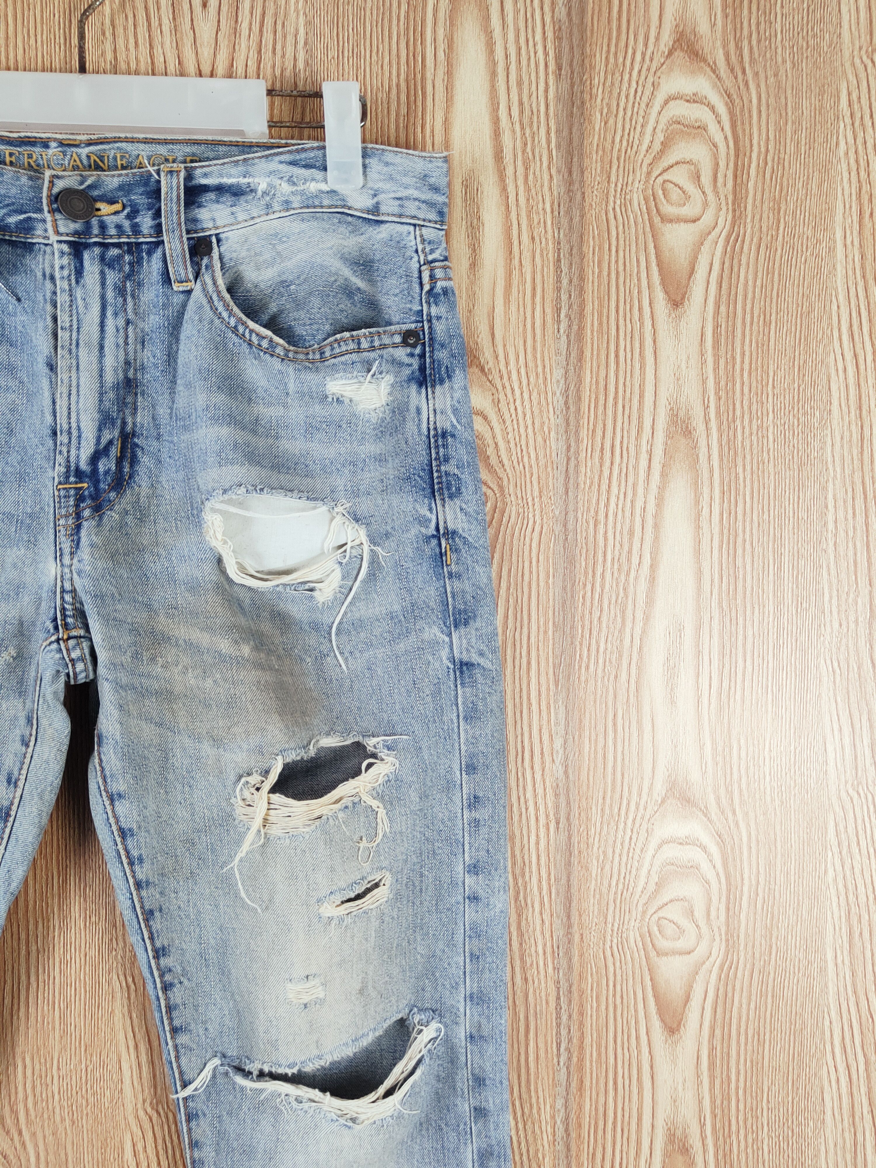 Japanese Brand American Eagle Outfitters Distressed Ripped Jeans #S2768 Size US 30 / EU 46 - 5 Thumbnail
