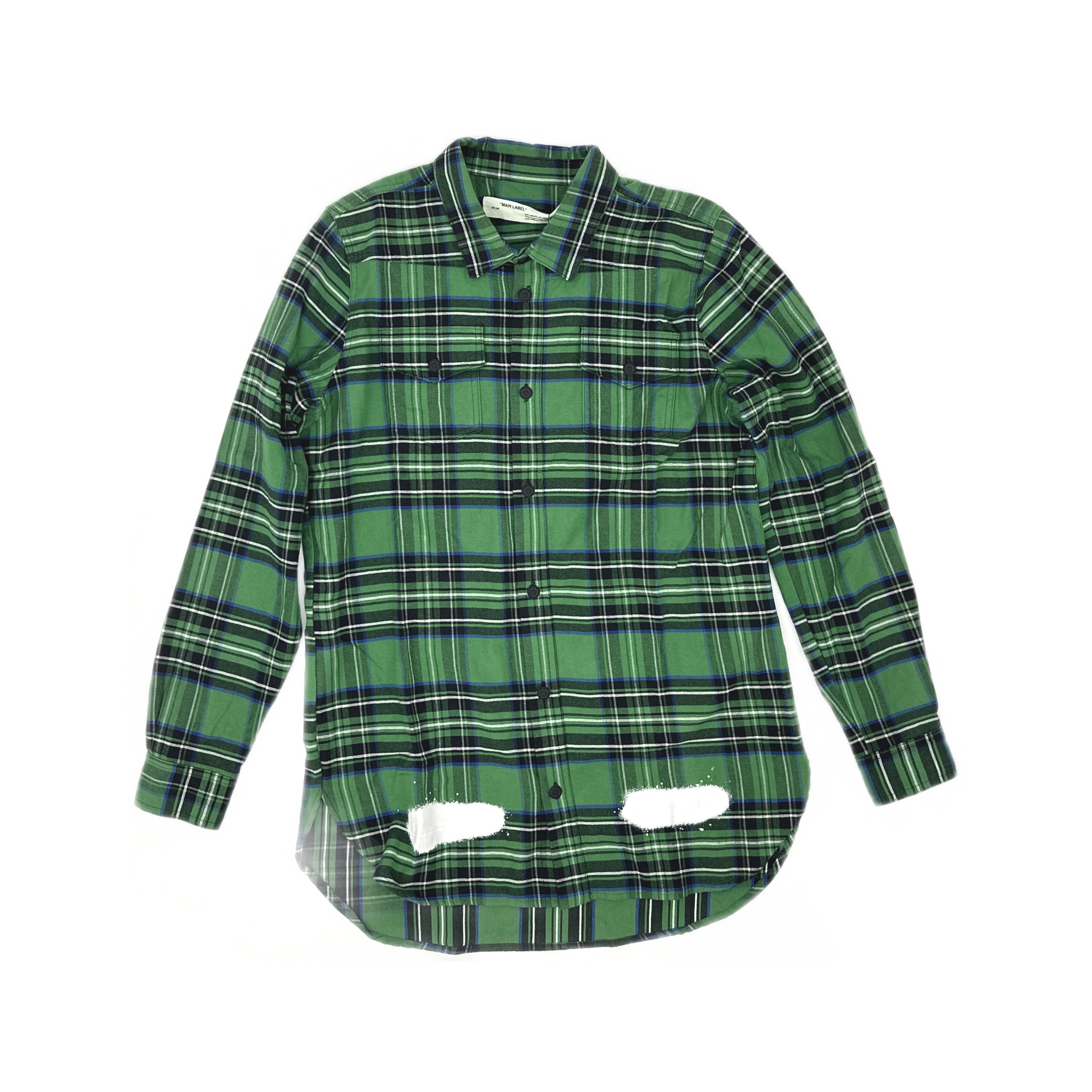 Off-White OFF-WHITE Green Plaid Shirt Size L Size US L / EU 52-54 / 3 - 1 Thumbnail