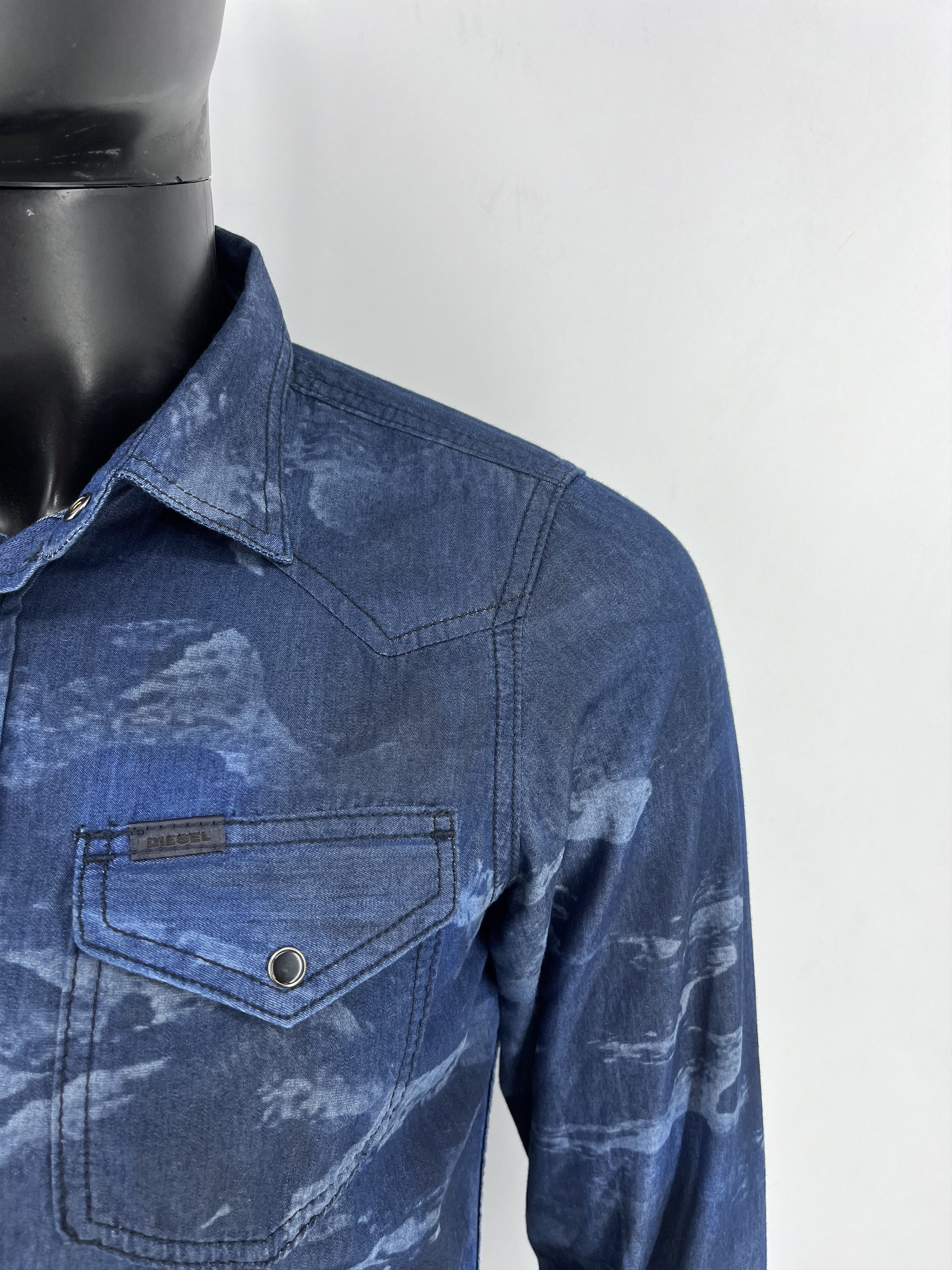 Diesel × Vintage Diesel Industry Pearl Snap Denim Long Sleeve Shirt Size M Size US M / EU 48-50 / 2 - 7 Thumbnail