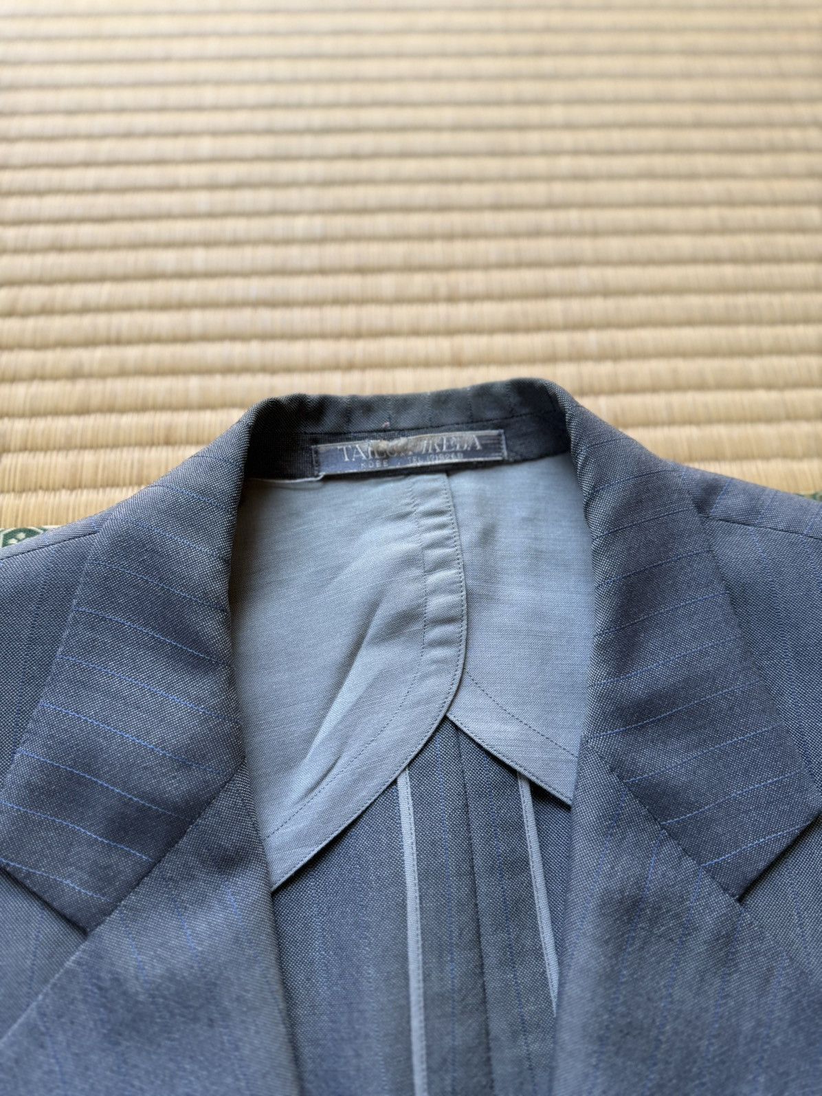 Other Summer Vintage All Wool MIYUKI KEORI Pinstripe Suit Japan Size 42R - 11 Thumbnail