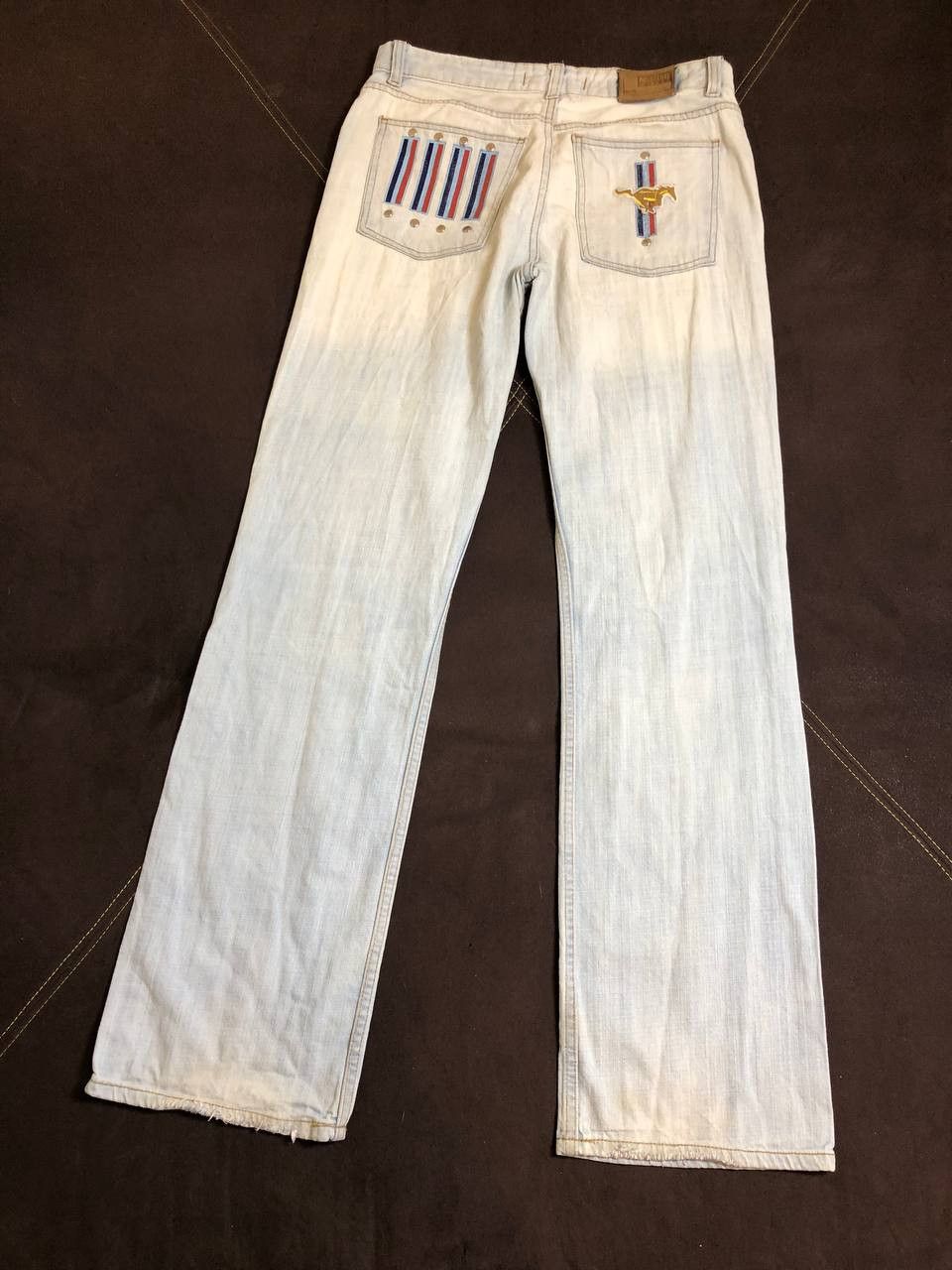 Mustang Men's Vintage MUSTANG Bootcut Button Fly Blue Jeans Size US 32 / EU 48 - 19 Thumbnail