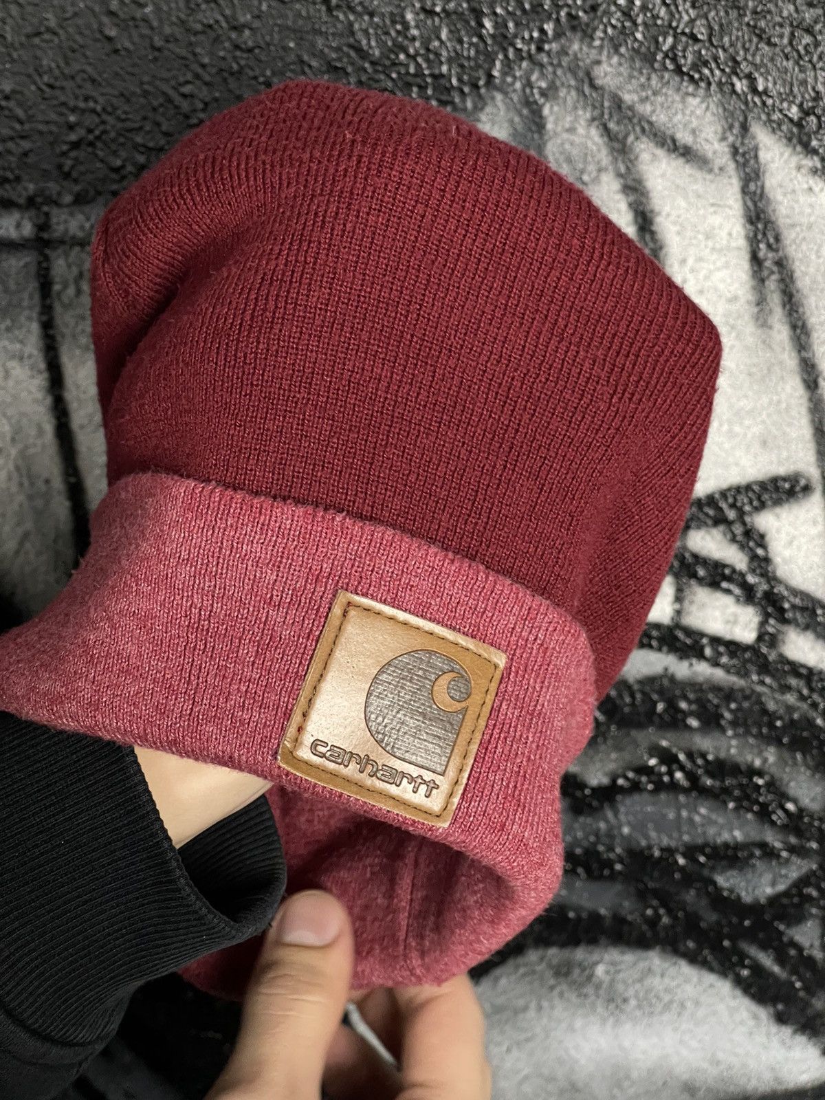Carhartt Wip Carhartt Y2K Leather Logo Mason Watch Beanie Hat One Size Size ONE SIZE - 4 Thumbnail