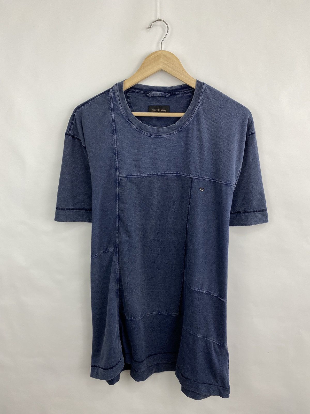 True Religion 🇺🇸 Vintage True Religion Patch Work T-Shirt Hype Rare Y2K Size US XL / EU 56 / 4 - 3 Thumbnail