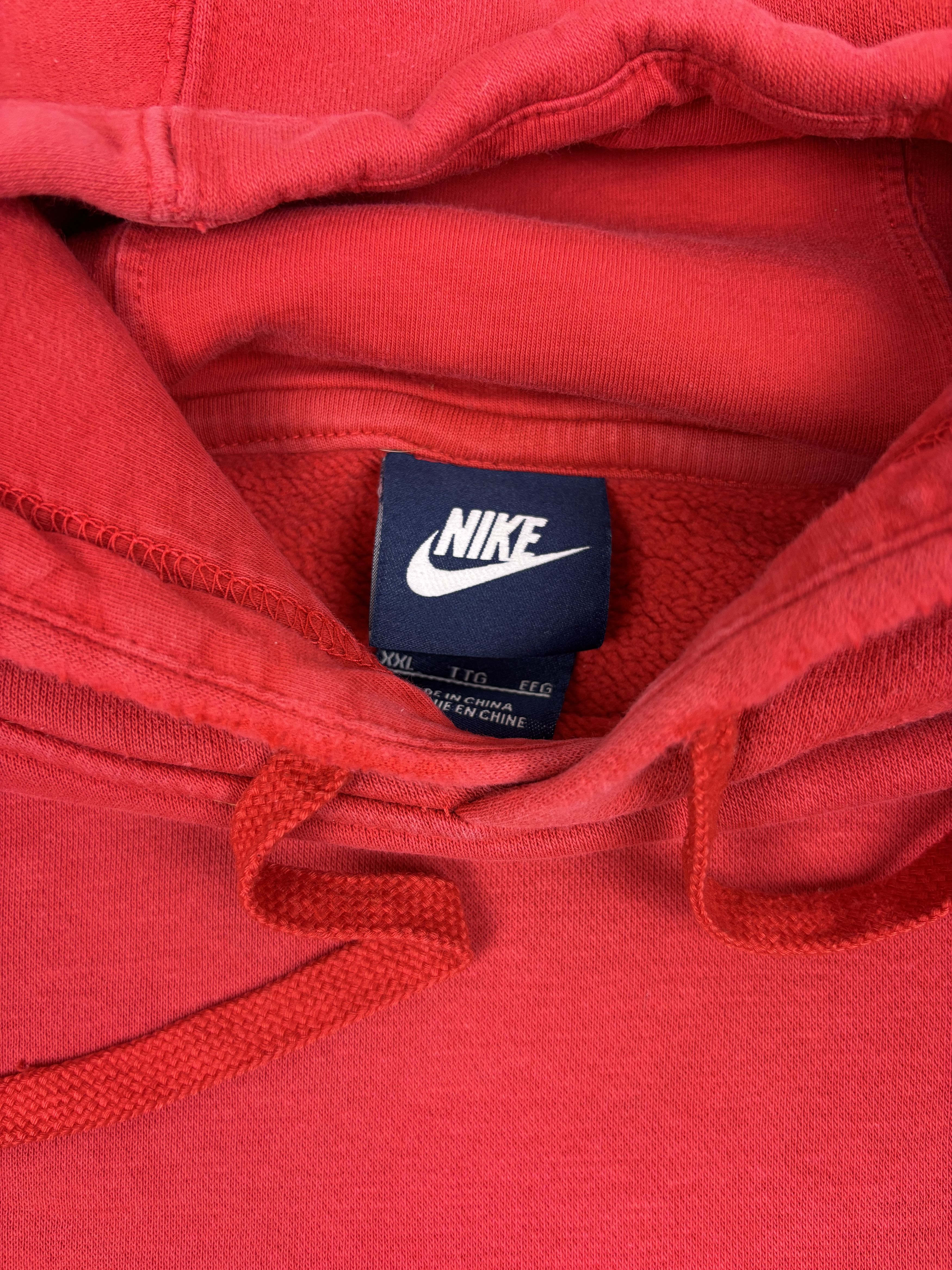 Nike Vintage Distressed Red Nike Hoodie Size US XXL / EU 58 / 5 - 3 Thumbnail